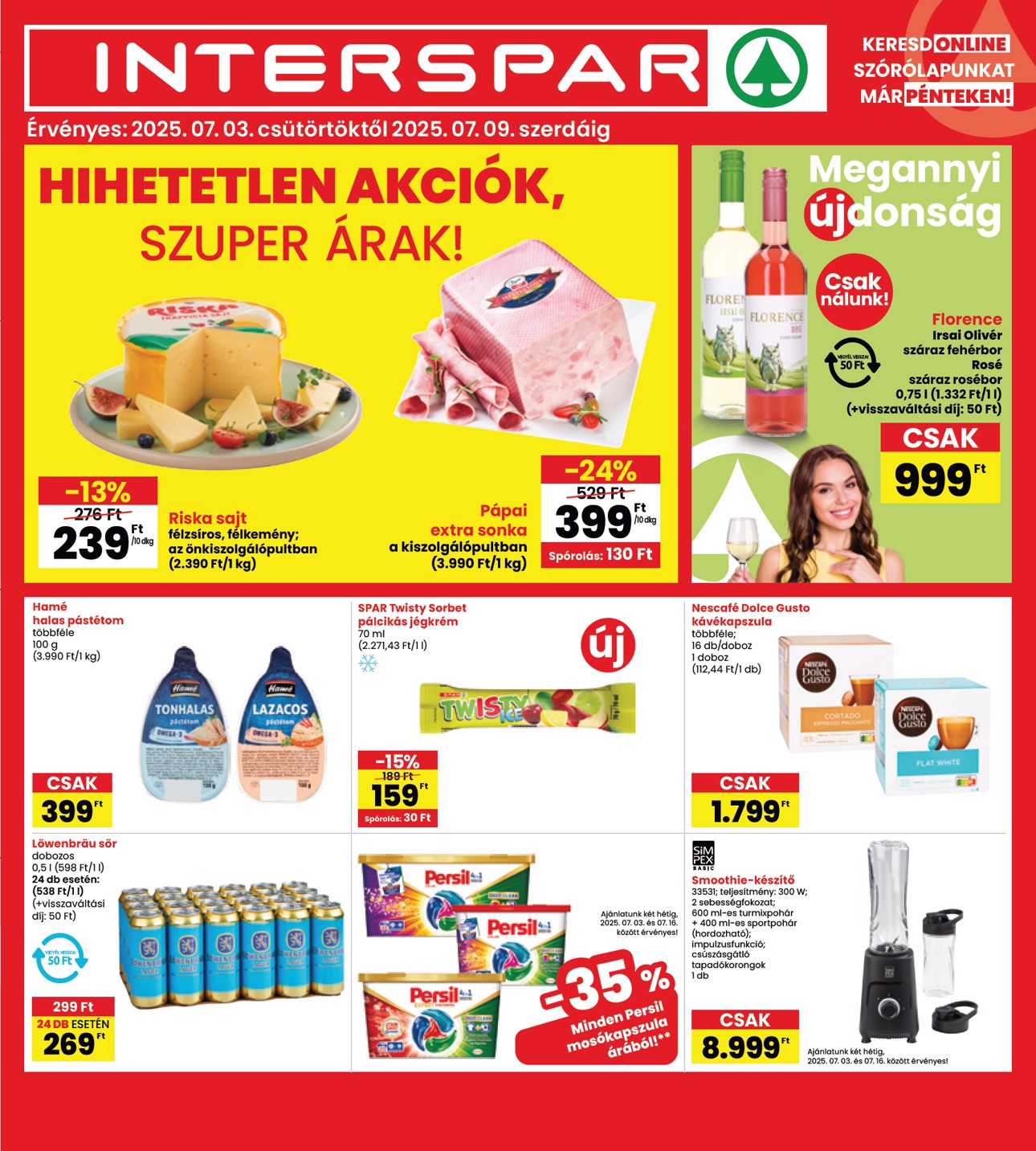 spar - INTERSPAR akciós újság, érvényes 07.03. - 07.09.