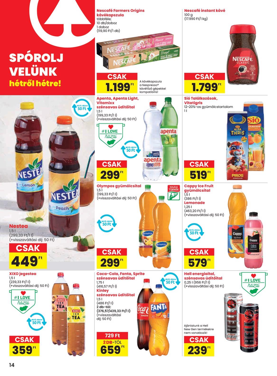 spar - SPAR akciós újság, érvényes 07.03. - 07.09. - page: 14