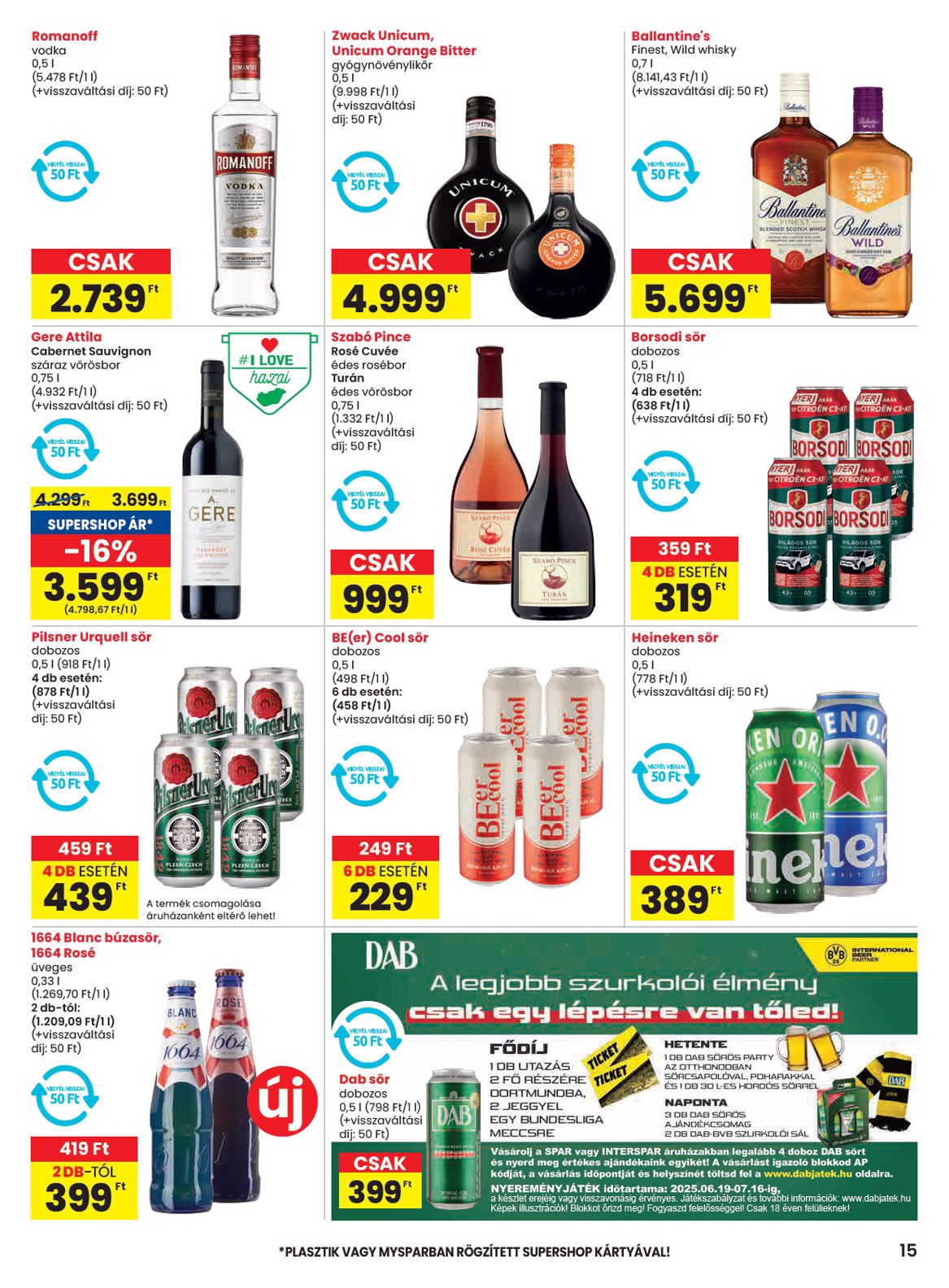 spar - SPAR akciós újság, érvényes 07.03. - 07.09. - page: 15