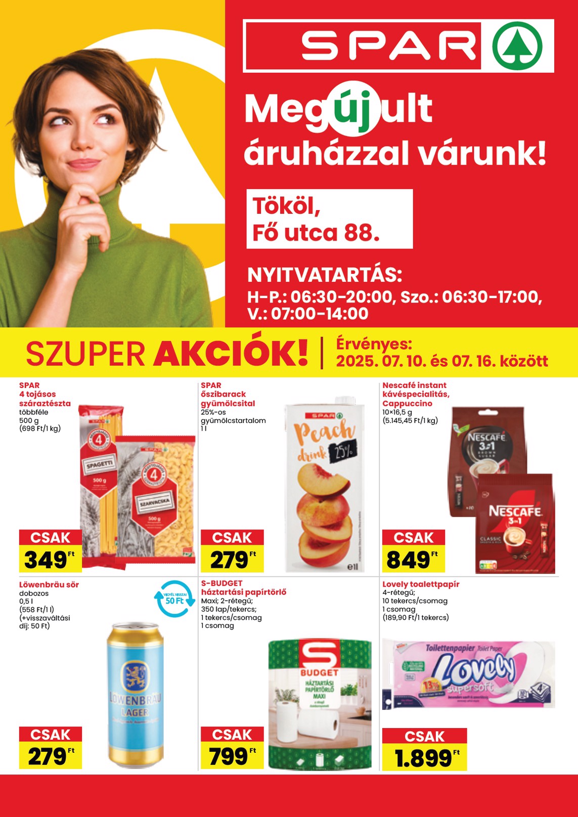 spar - SPAR - Tököl üzlet megújulás akciós újság, érvényes 07.10. - 07.16.