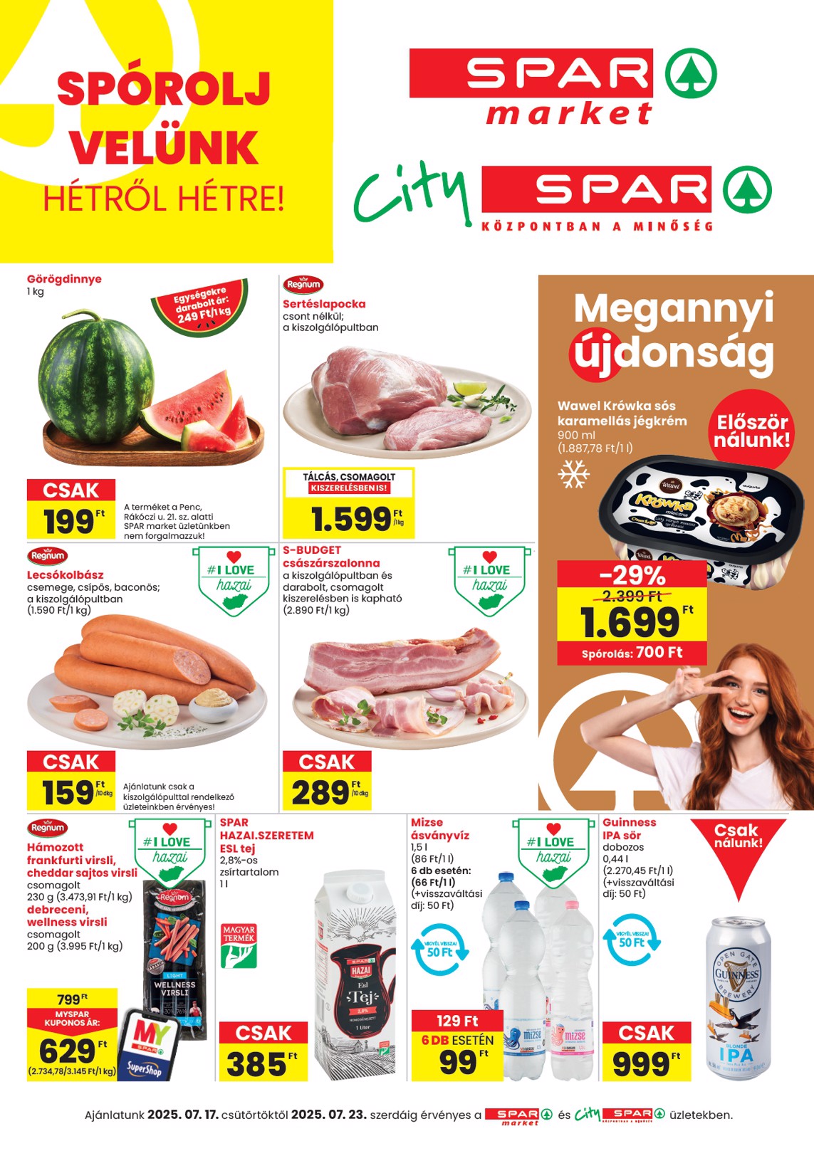 spar - SPAR - Market, City akciós újság, érvényes 07.17. - 07.23.