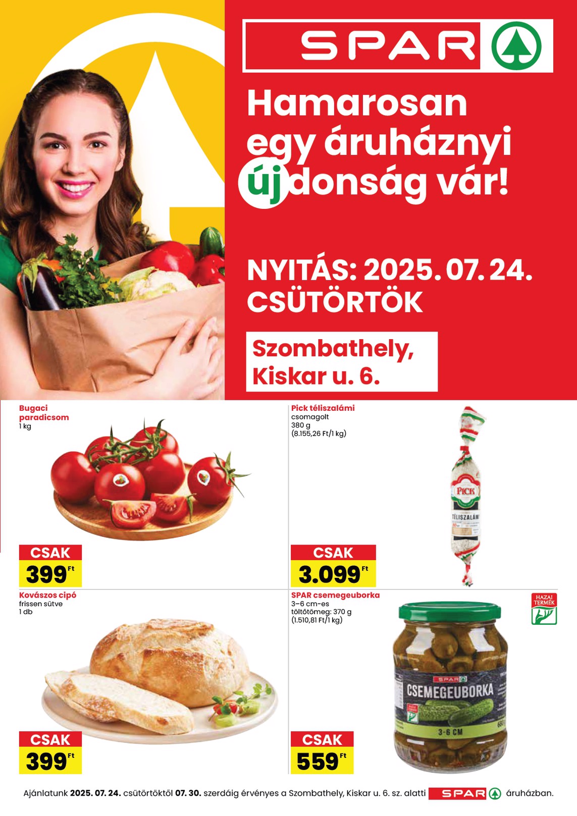 spar - SPAR - Szombathely üzlet megújulás akciós újság, érvényes 07.24. - 07.30.