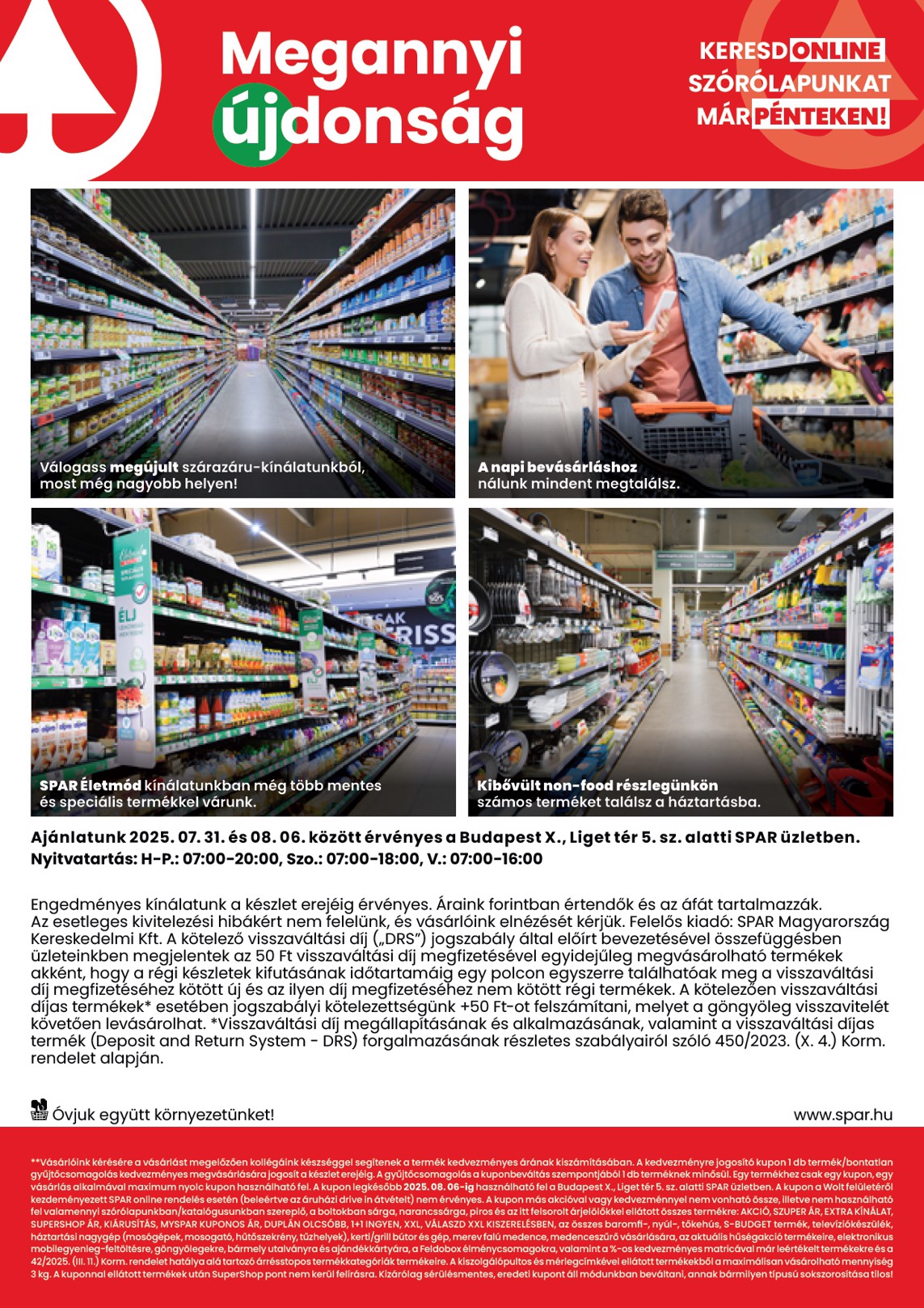 spar - SPAR - BP Liget tér megújulás akciós újság, érvényes 07.31. - 08.06. - page: 2