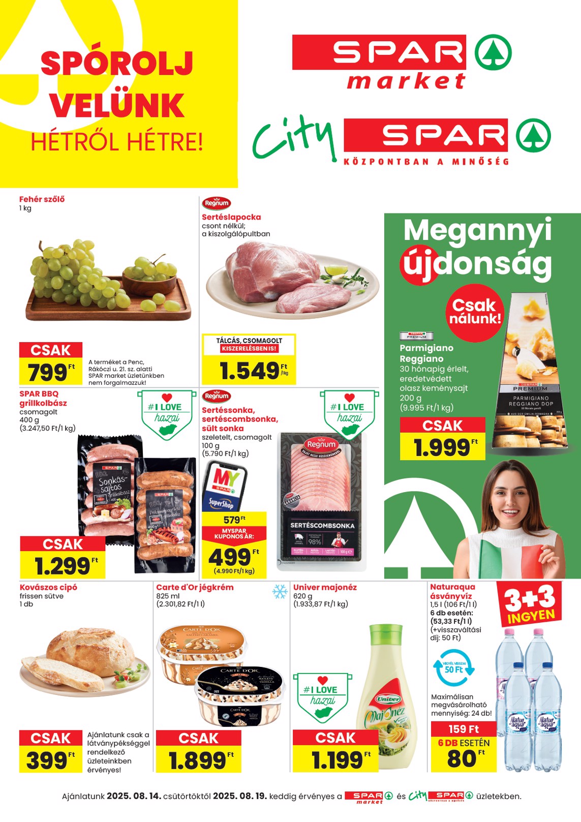 spar - SPAR - Market, City akciós újság, érvényes 08.14. - 08.19.