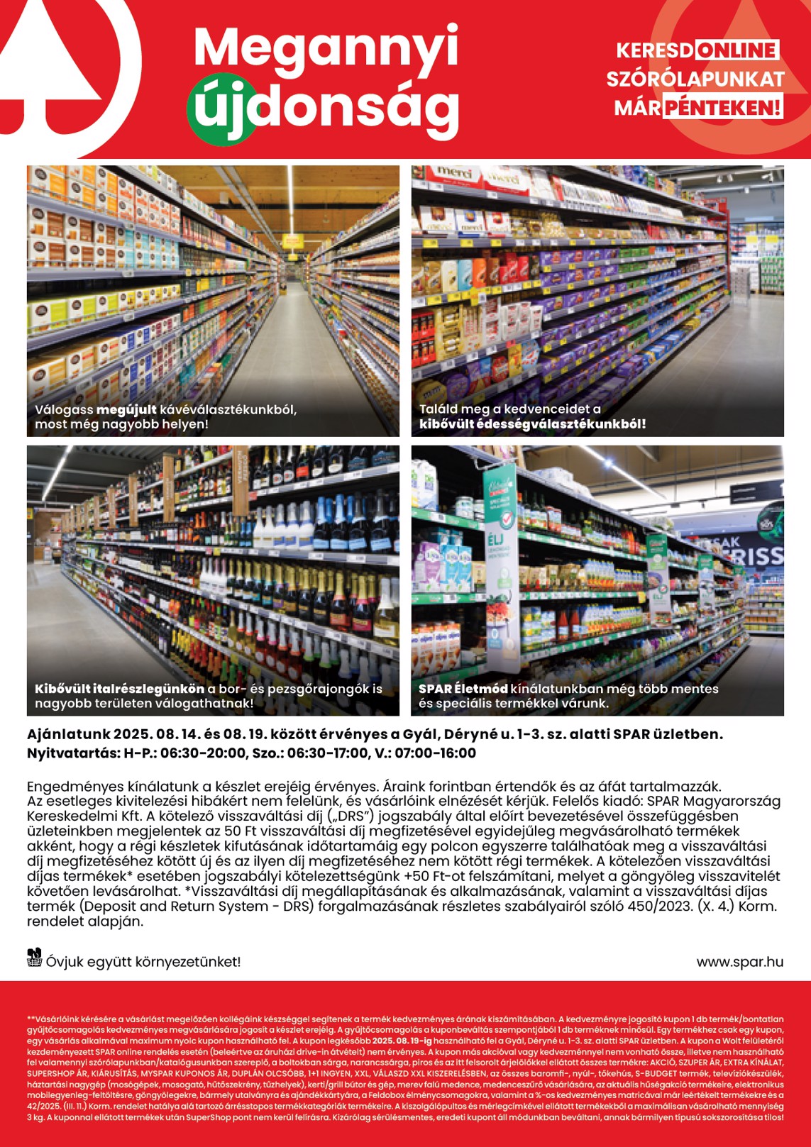 spar - SPAR - Gyál megújulás akciós újság, érvényes 08.14. - 08.19. - page: 2