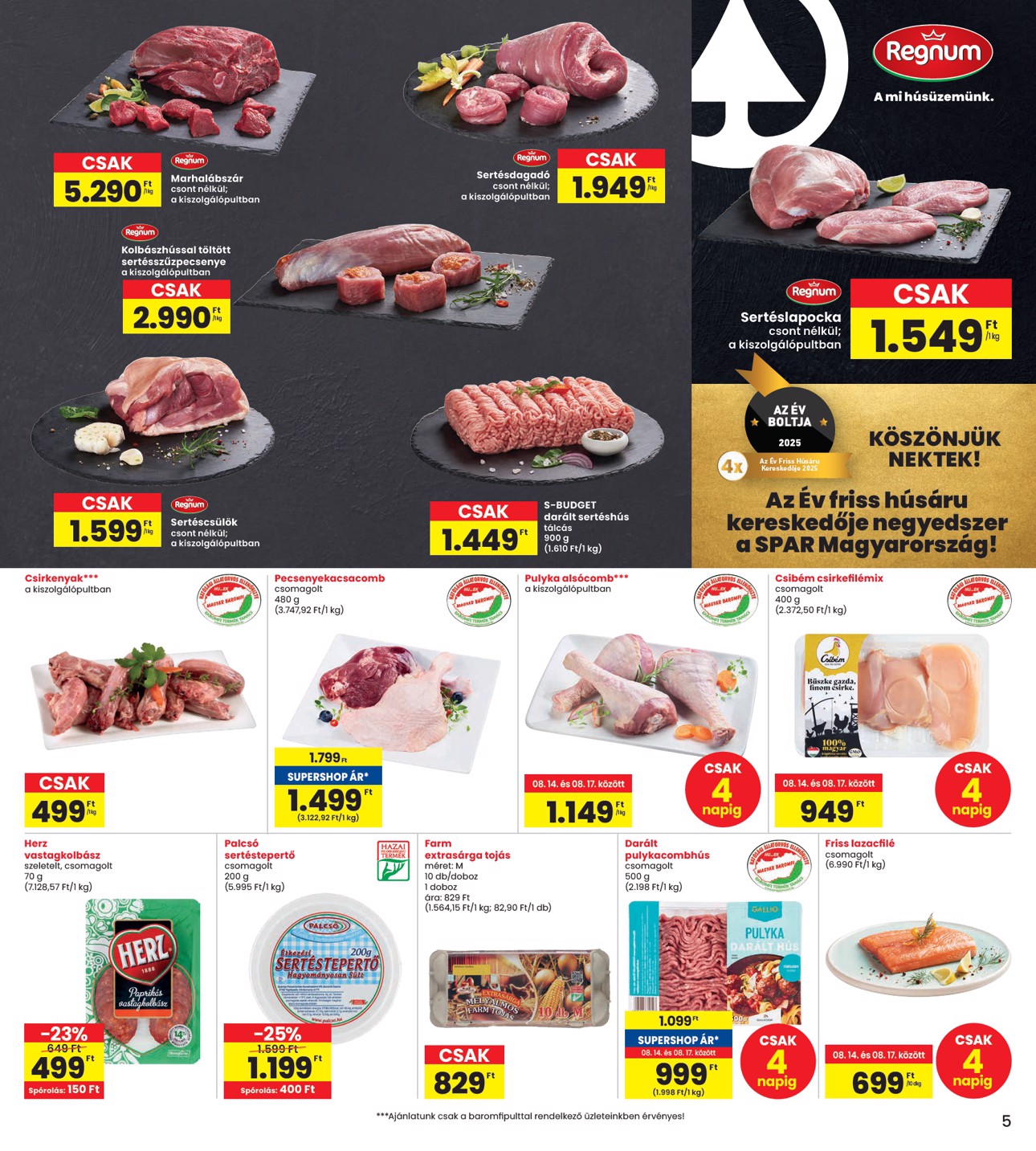 spar - INTERSPAR akciós újság, érvényes 08.14. - 08.19. - page: 5