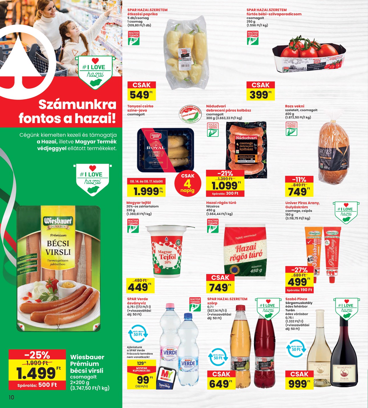 spar - INTERSPAR akciós újság, érvényes 08.14. - 08.19. - page: 10