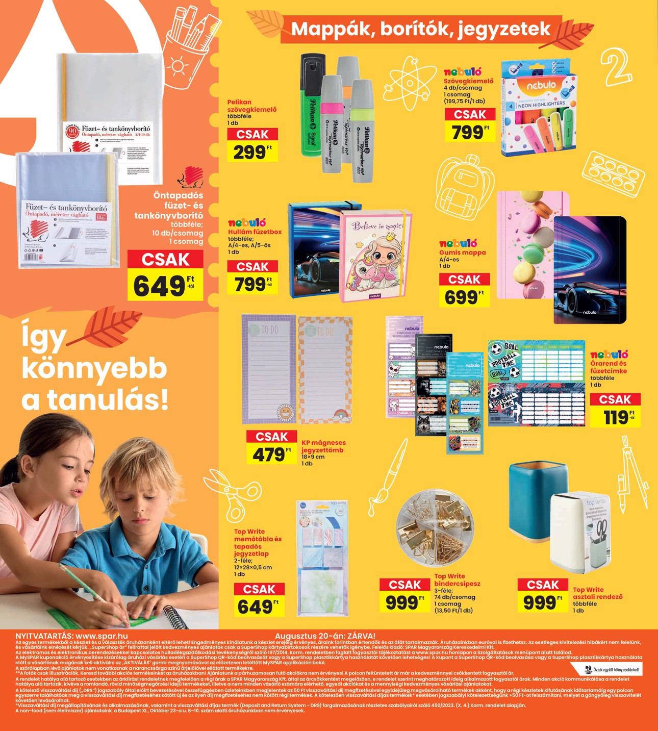spar - INTERSPAR - Iskola katalógus akciós újság, érvényes 08.14. - 08.27. - page: 6
