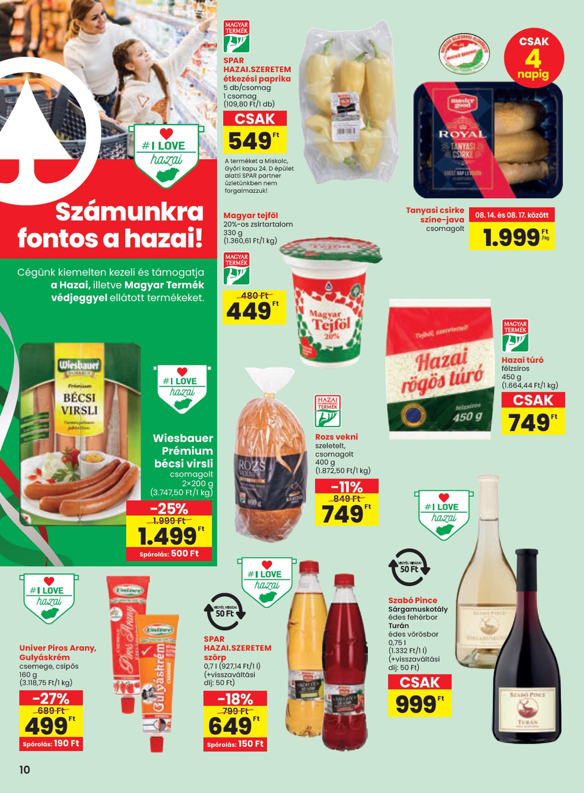 spar - SPAR akciós újság, érvényes 08.14. - 08.19. - page: 10