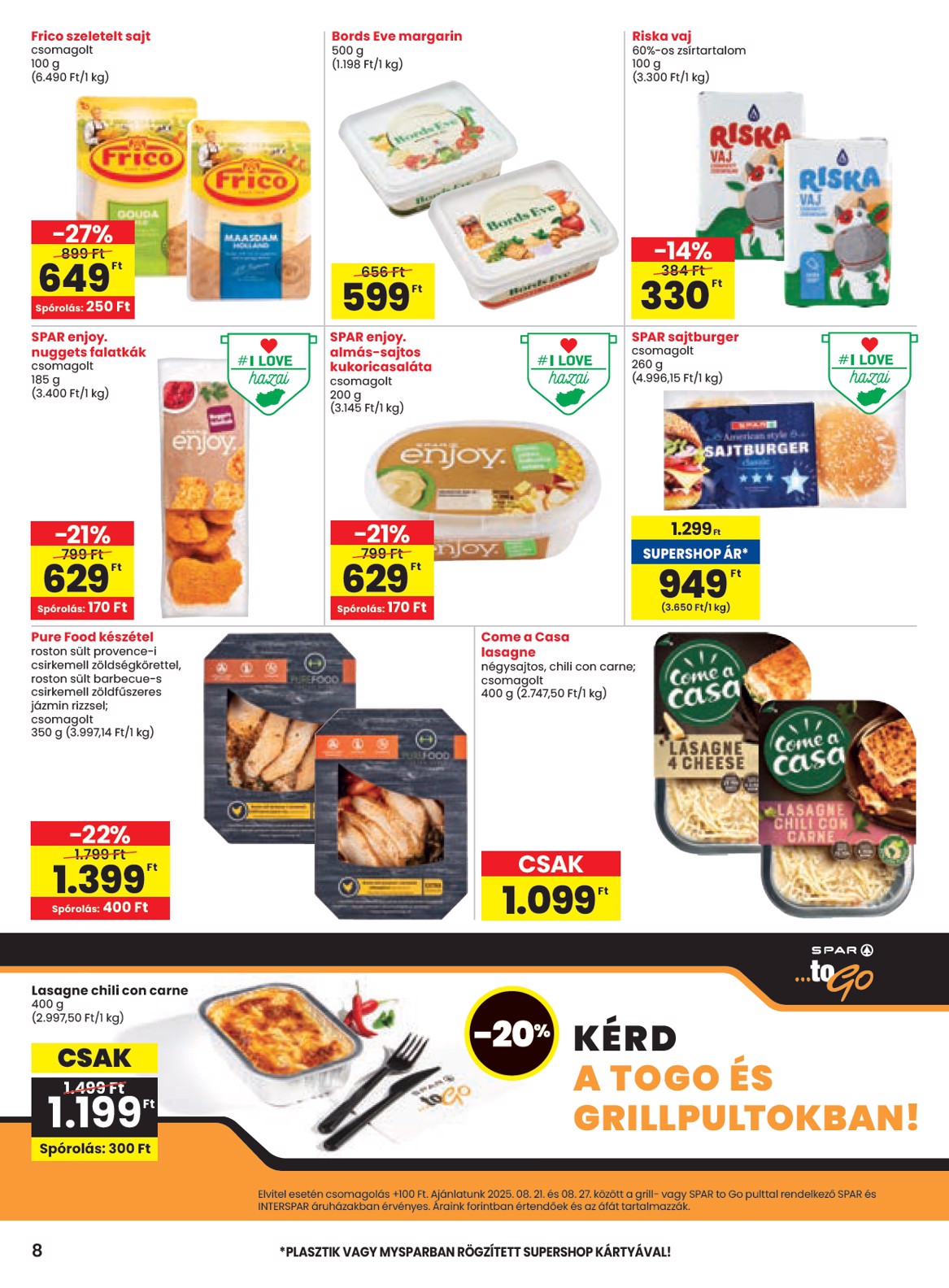 spar - SPAR akciós újság, érvényes 08.21. - 08.27. - page: 8