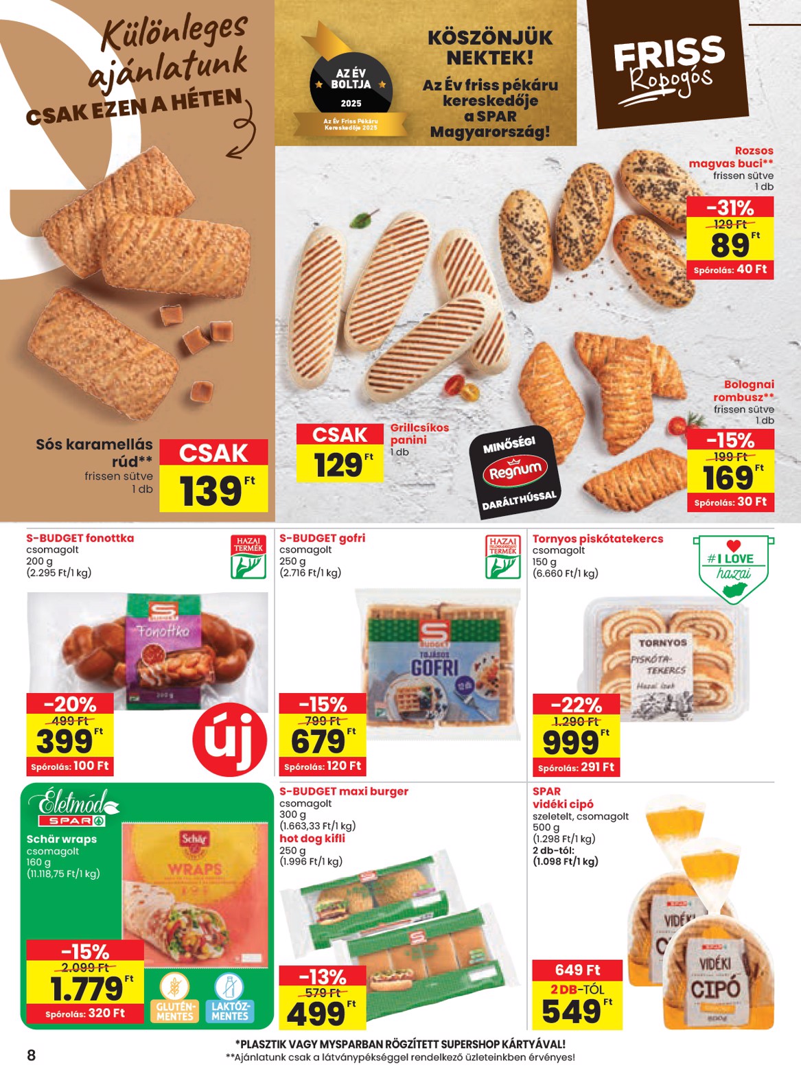 spar - SPAR - Partner Szolnok-Szandaszőlős üzletnyitás akciós újság, érvényes 08.14. - 08.19. - page: 8