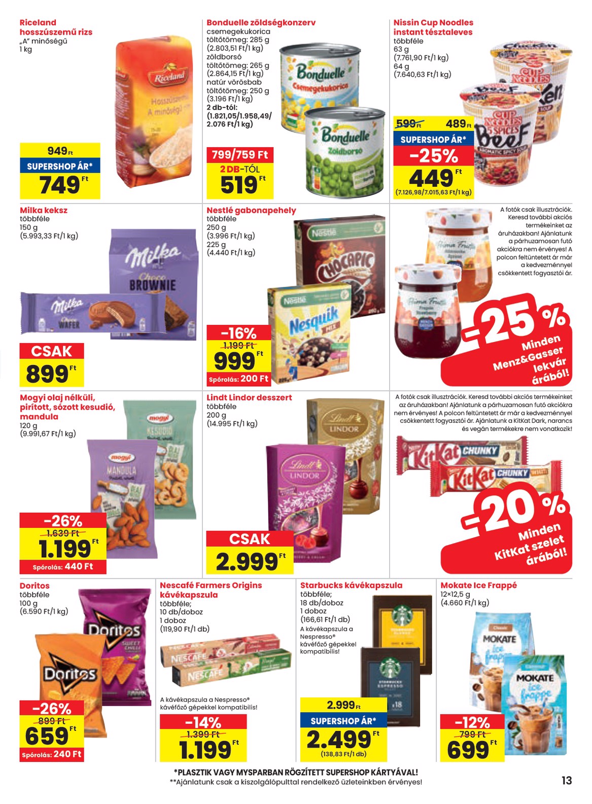 spar - SPAR - Partner Szolnok-Szandaszőlős üzletnyitás akciós újság, érvényes 08.14. - 08.19. - page: 13