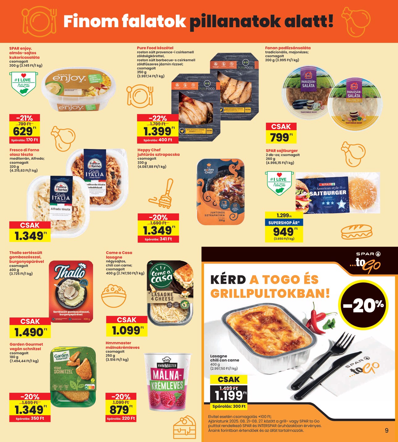 spar - INTERSPAR akciós újság, érvényes 08.21. - 08.27. - page: 9