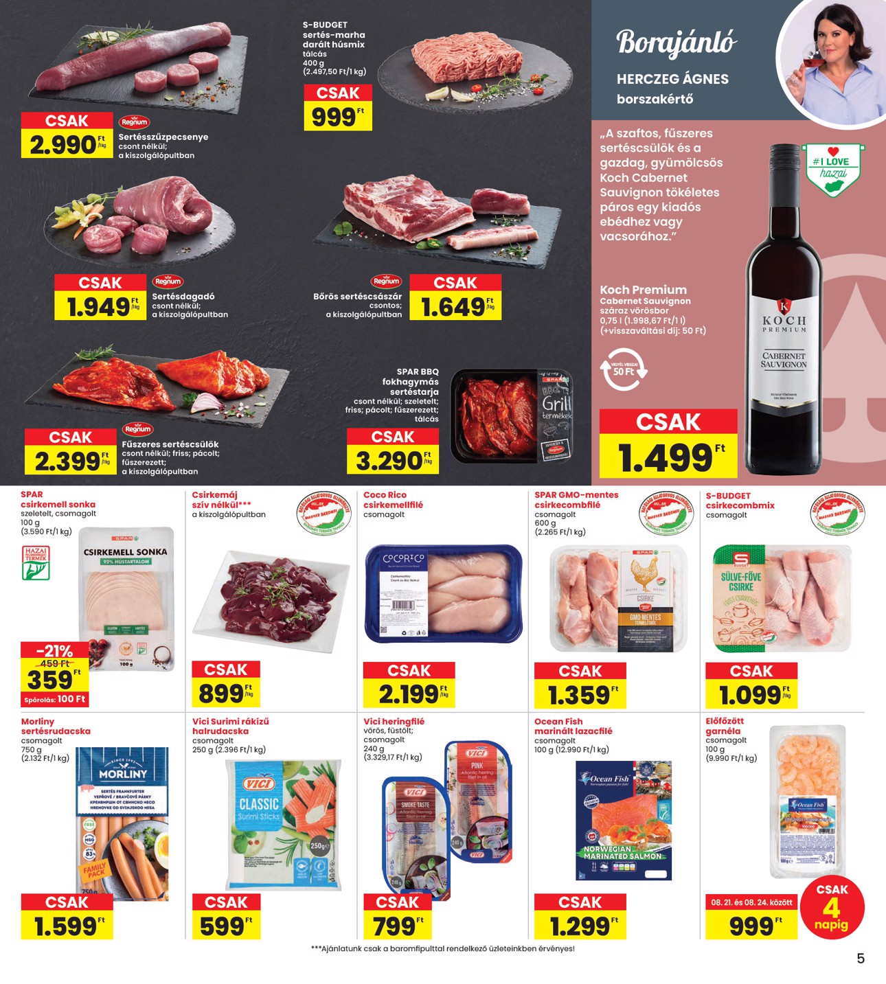 spar - INTERSPAR akciós újság, érvényes 08.21. - 08.27. - page: 5