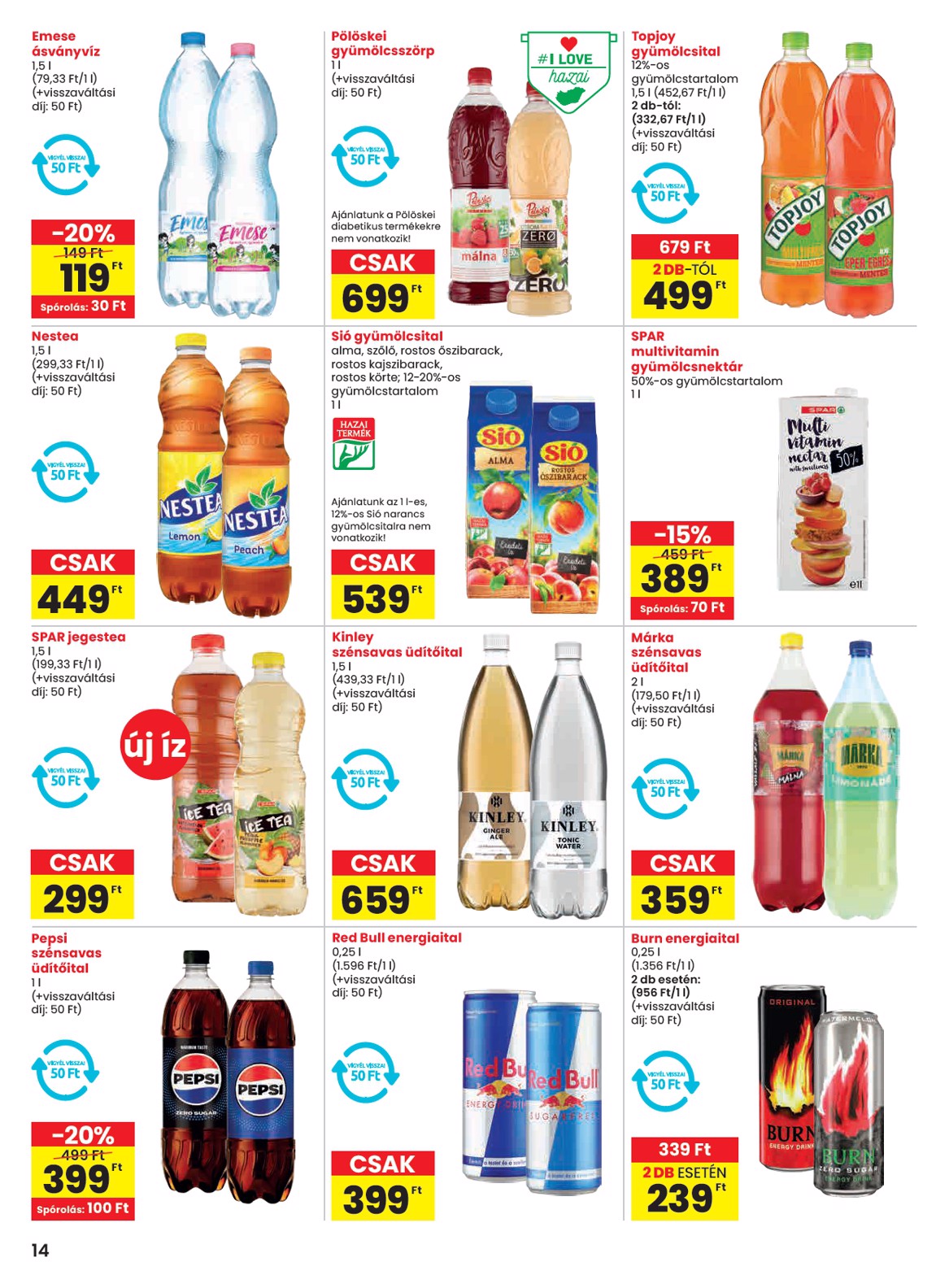 spar - SPAR akciós újság, érvényes 08.28. - 09.03. - page: 14