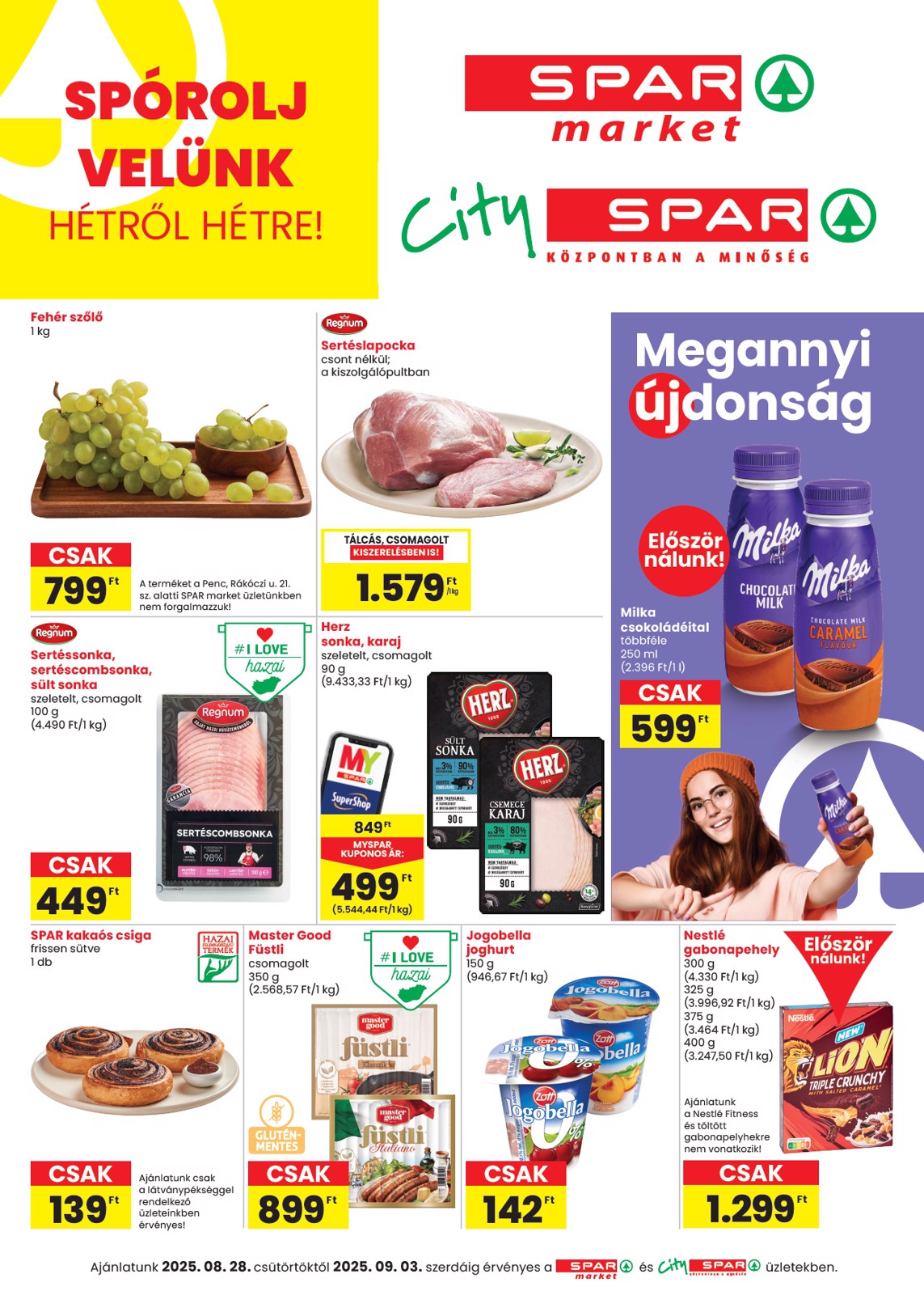 spar - SPAR - Market, City akciós újság, érvényes 08.28. - 09.03.