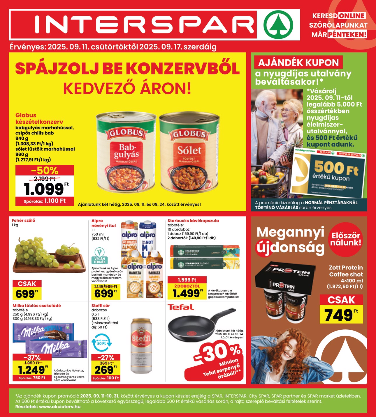 spar - INTERSPAR akciós újság, érvényes 09.11. - 09.17.