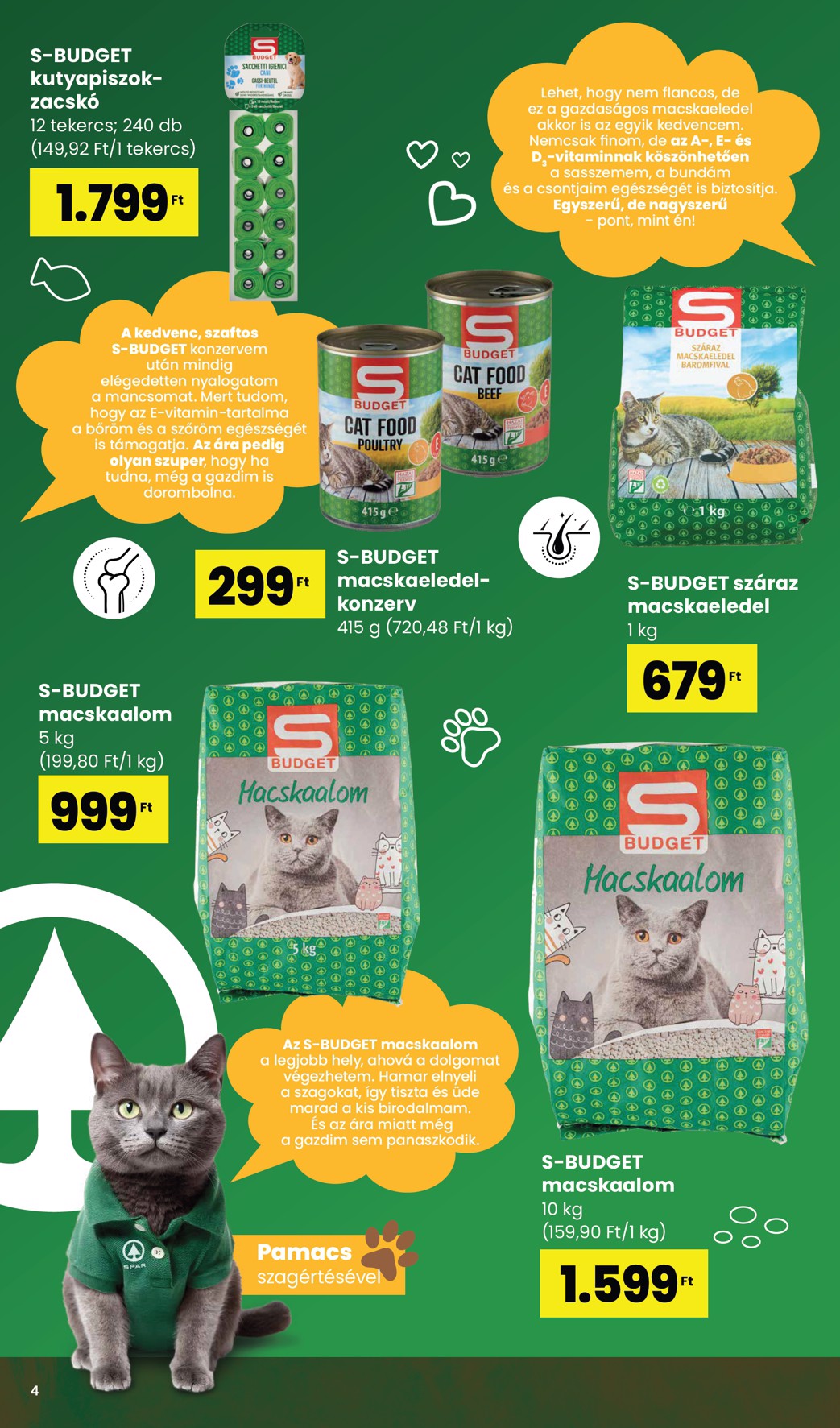 spar - SPAR - Állateledel katalógus akciós újság, érvényes 09.04. - 12.31. - page: 4