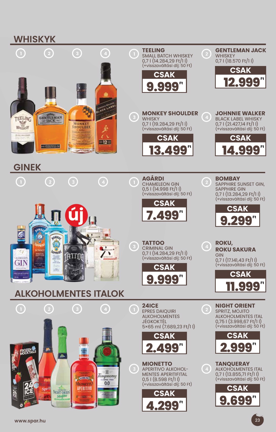 spar - SPAR - BOR akciós újság, érvényes 09.04. - 09.24. - page: 23