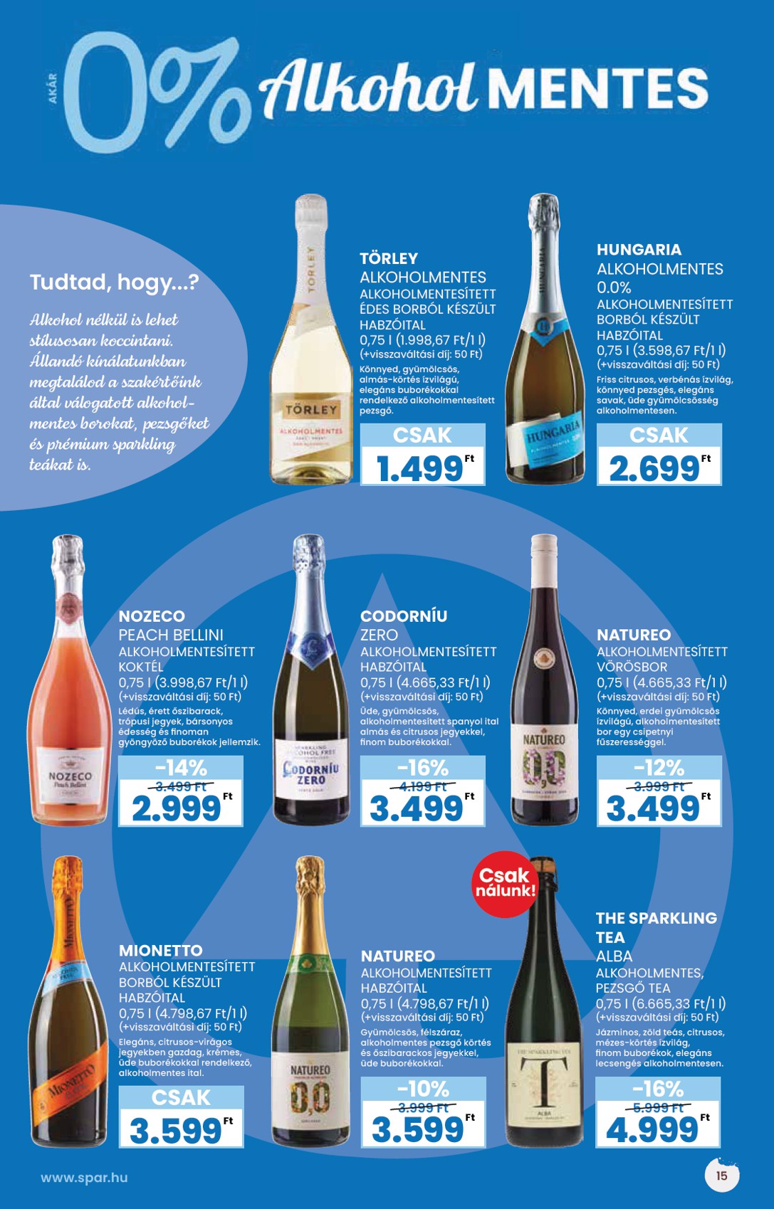 spar - SPAR - BOR akciós újság, érvényes 09.04. - 09.24. - page: 15