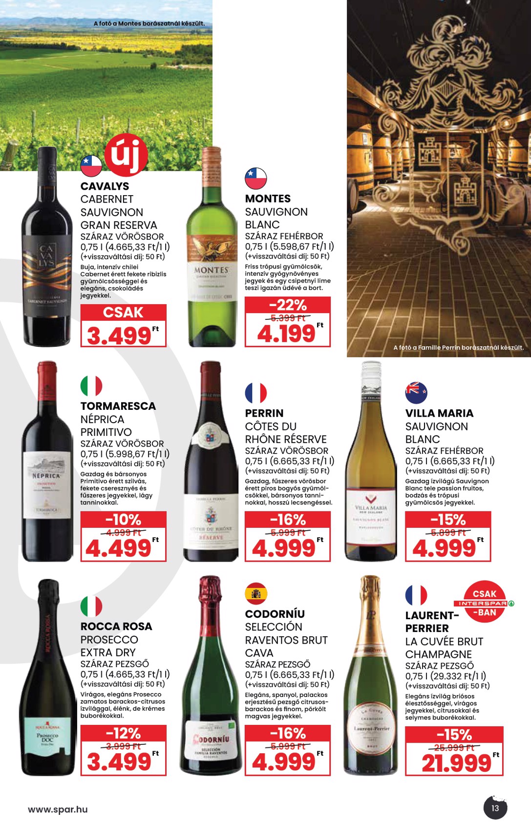 spar - SPAR - BOR akciós újság, érvényes 09.04. - 09.24. - page: 13