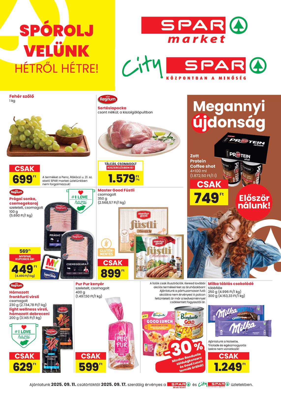 spar - SPAR - Market, City akciós újság, érvényes 09.11. - 09.17.