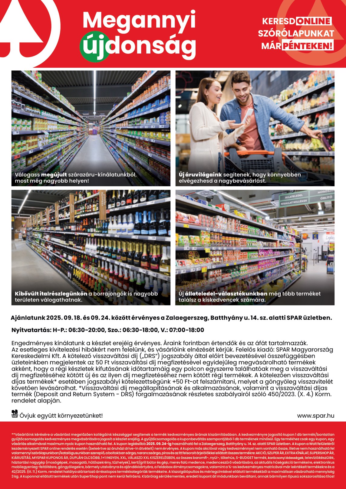spar - SPAR - Zalaegerszeg üzlet megújulás akciós újság, érvényes 09.18. - 09.24. - page: 2