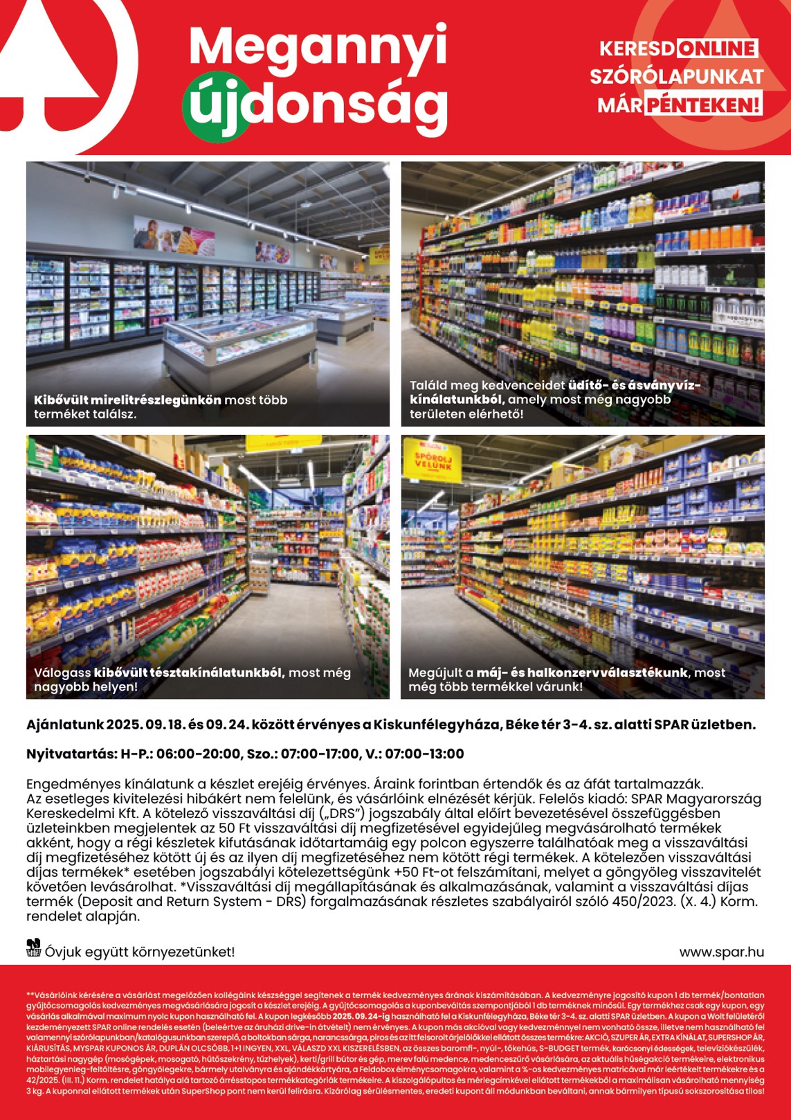 spar - SPAR - Kiskunfélegyháza üzlet megújulás akciós újság, érvényes 09.18. - 09.24. - page: 2