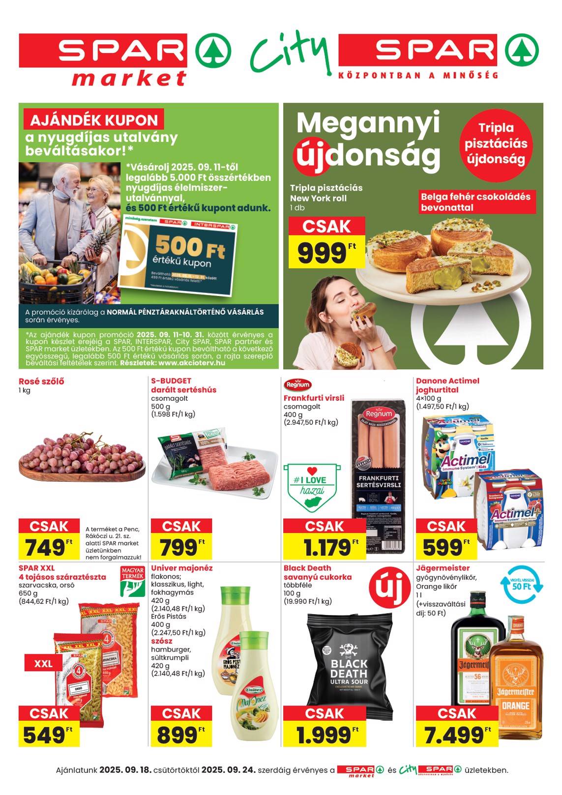 spar - SPAR - Market, City akciós újság, érvényes 09.18. - 09.24.