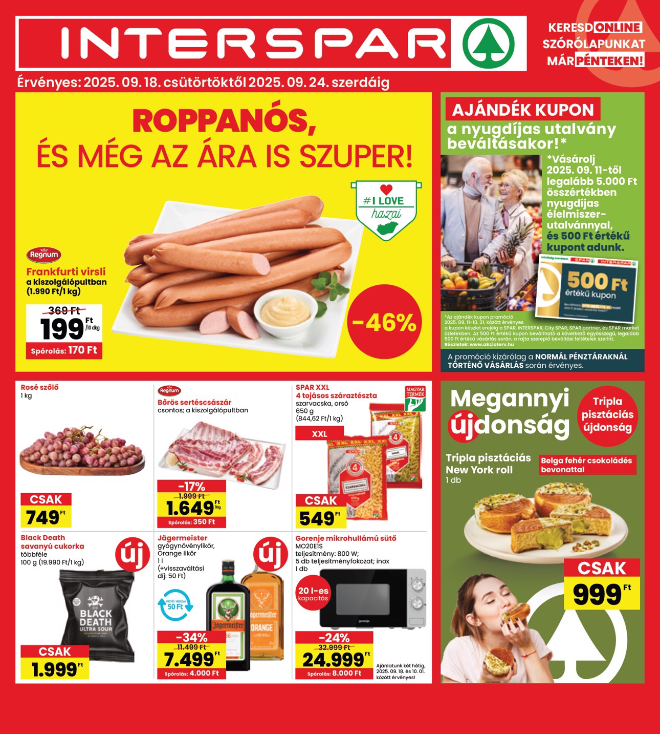 spar - INTERSPAR akciós újság, érvényes 09.18. - 09.24.