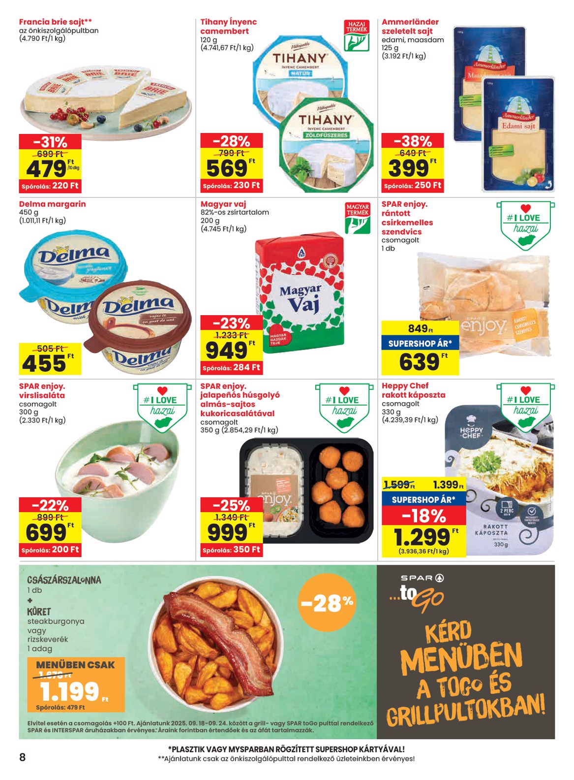 spar - SPAR akciós újság, érvényes 09.18. - 09.24. - page: 8