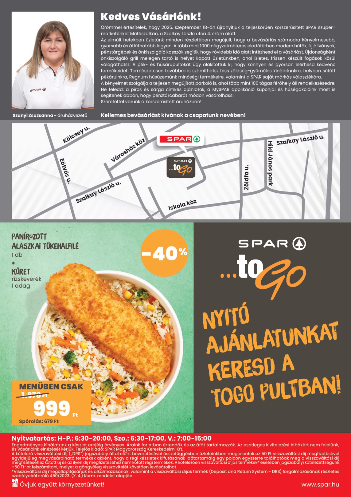 spar - SPAR - Mátészalka üzlet újranyitás akciós újság, érvényes 09.18. - 09.24. - page: 5