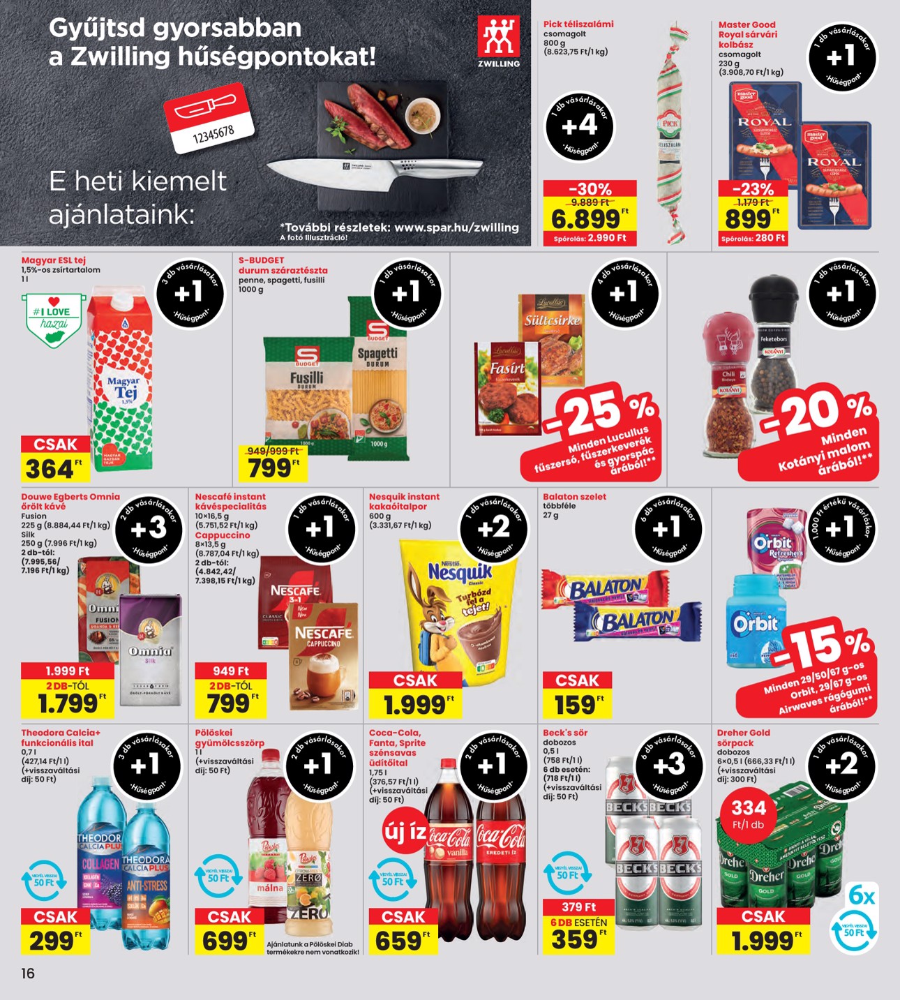 spar - INTERSPAR akciós újság, érvényes 10.02. - 10.08. - page: 16