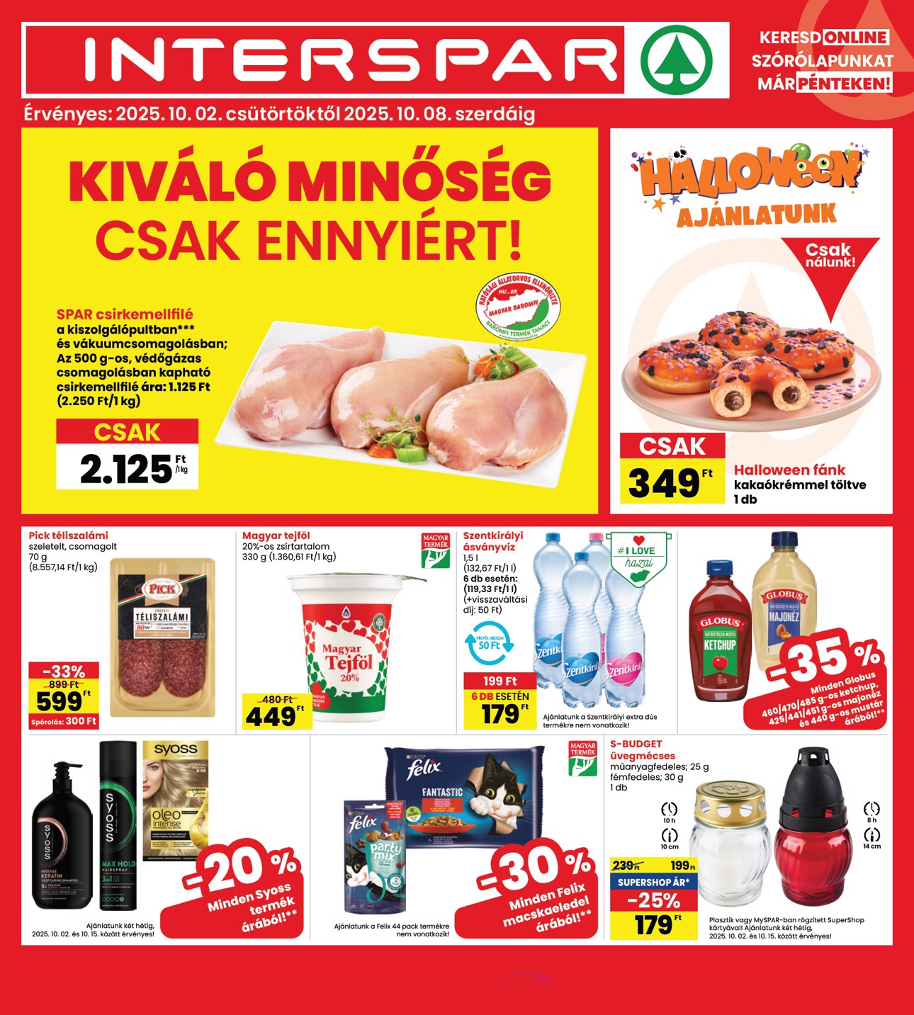 spar - INTERSPAR akciós újság, érvényes 10.02. - 10.08.