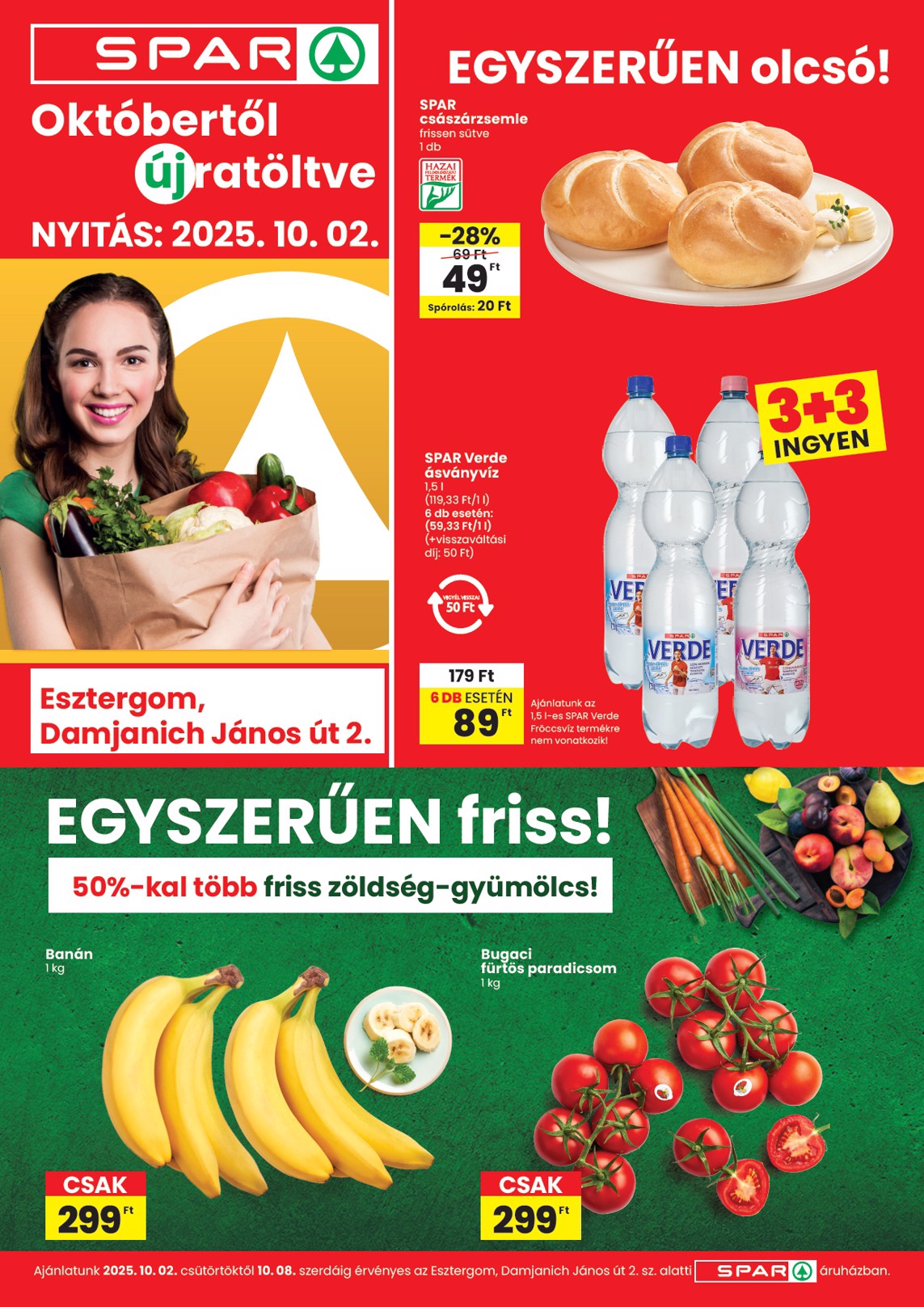 spar - SPAR - Esztergom üzletnyitás akciós újság, érvényes 10.02. - 10.08.