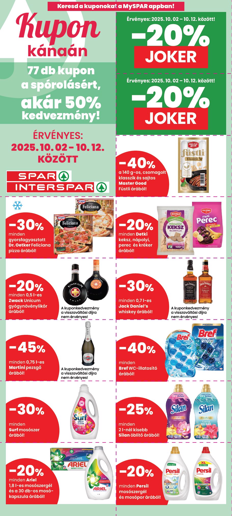 spar - SPAR - Kupon Kánaán kuponfüzet akciós újság, érvényes 10.02. - 10.12.