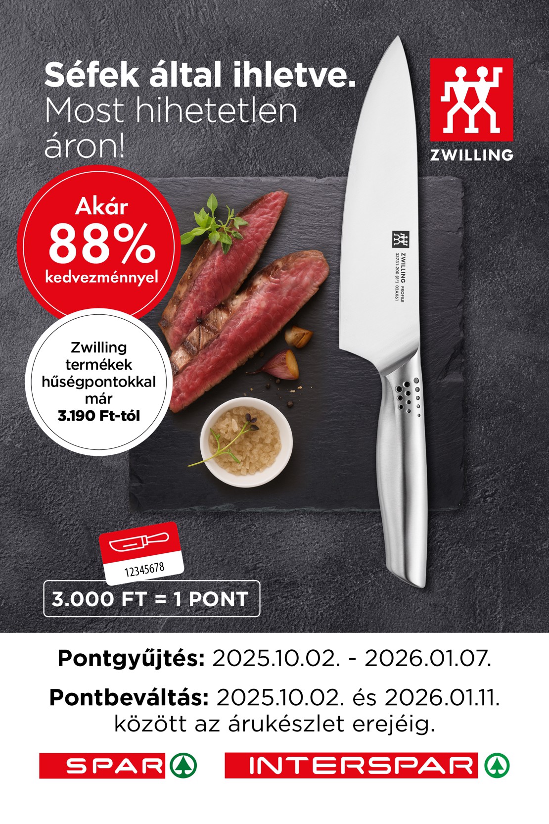 spar - SPAR - Zwilling Hűségakció akciós újság, érvényes 10.02. - 01.07.