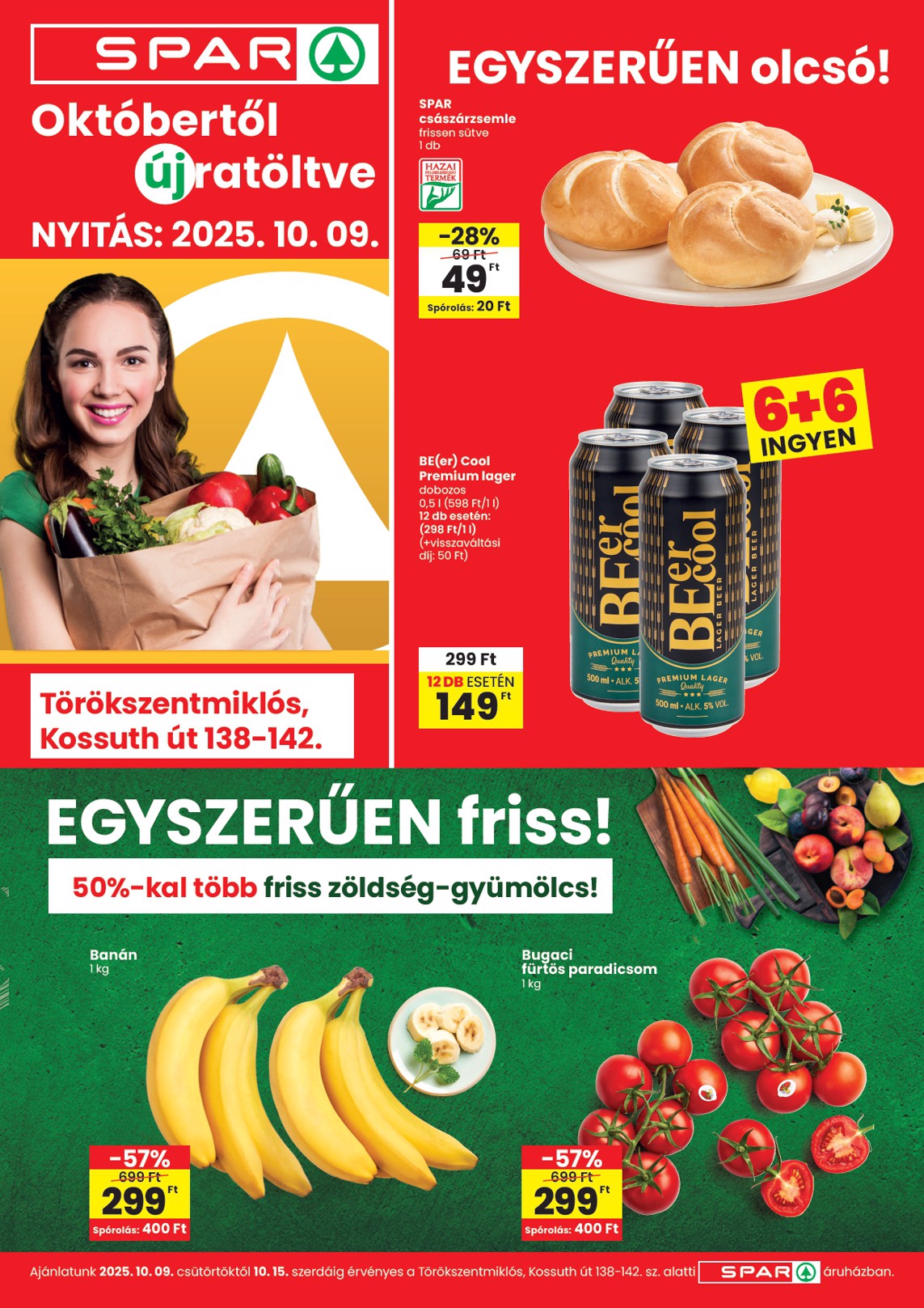 spar - SPAR - Törökszentmiklós üzlet újranyitás akciós újság, érvényes 10.09. - 10.15.
