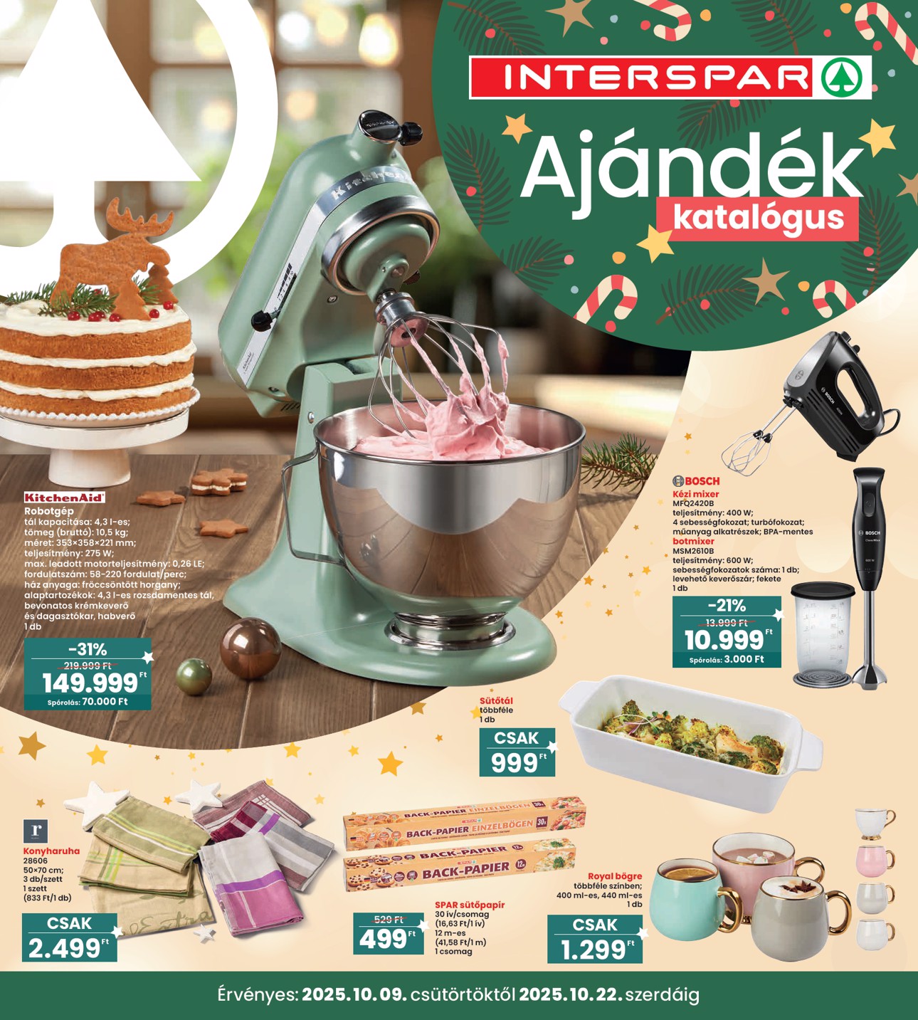 spar - INTERSPAR - Ajándék katalógus akciós újság, érvényes 10.09. - 10.22.