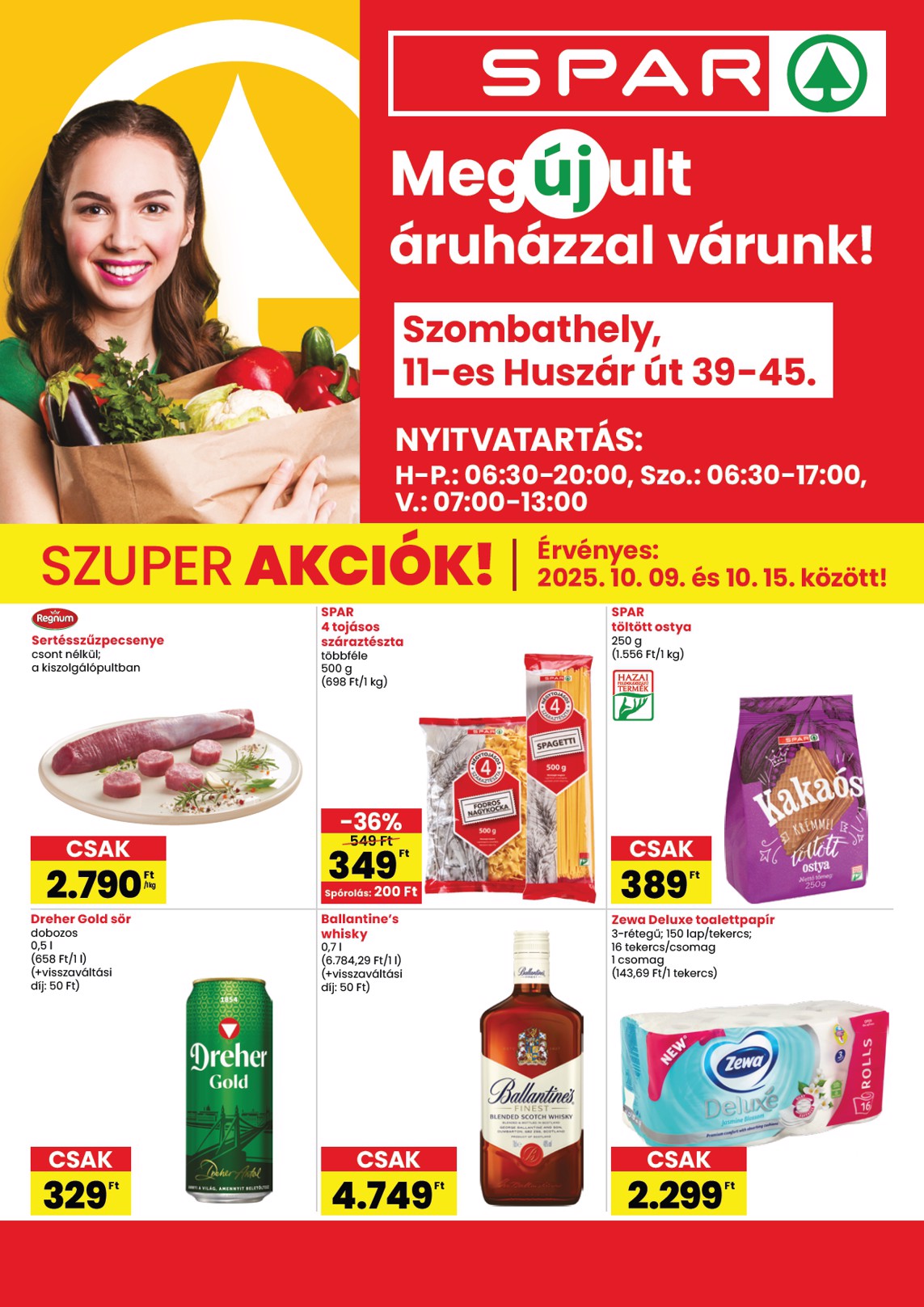 spar - SPAR - Szombathely üzlet megújulás akciós újság, érvényes 10.09. - 10.15.