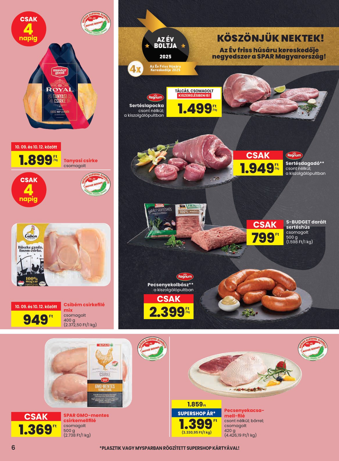 spar - SPAR akciós újság, érvényes 10.09. - 10.15. - page: 6