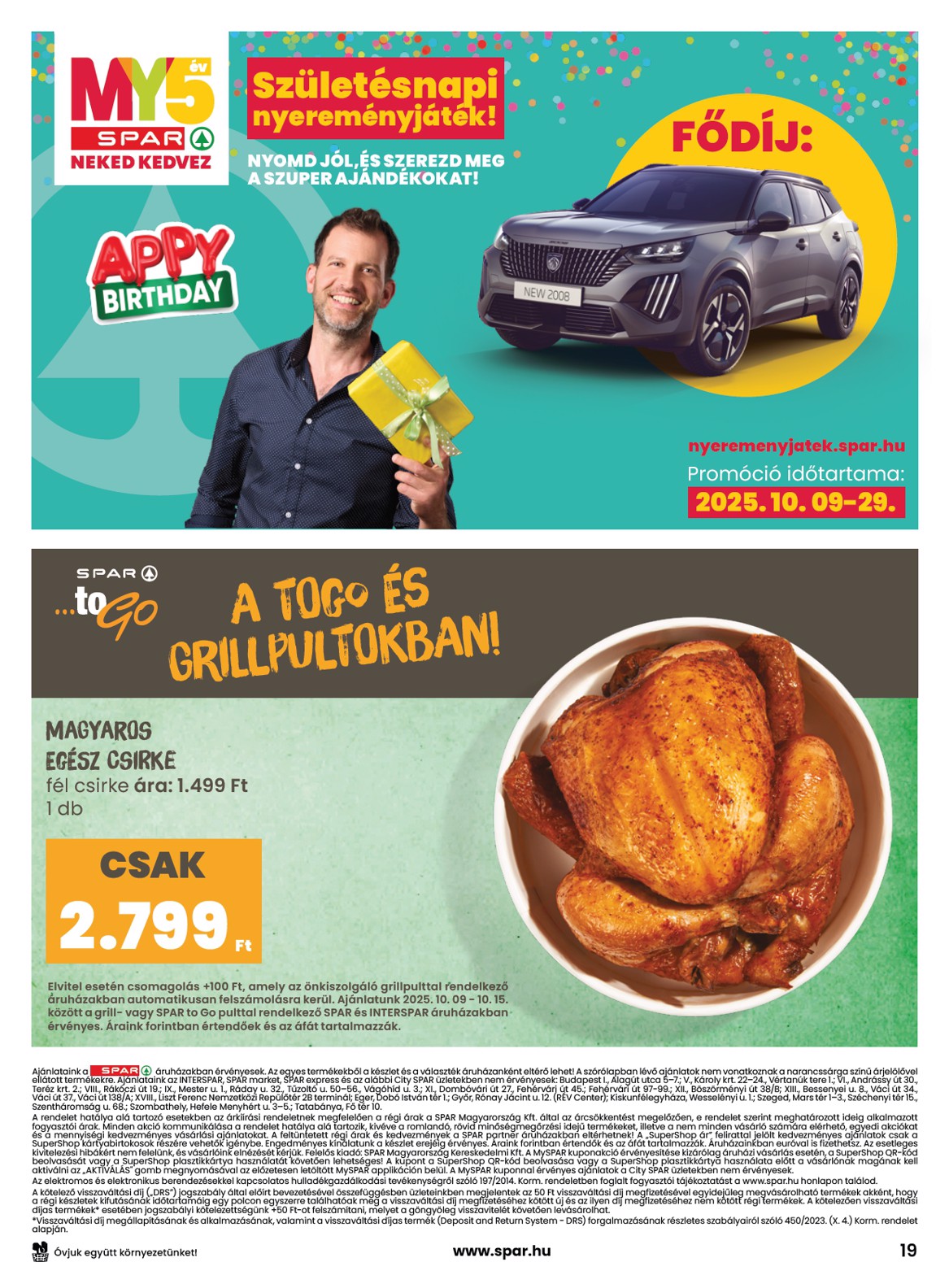 spar - SPAR akciós újság, érvényes 10.09. - 10.15. - page: 19