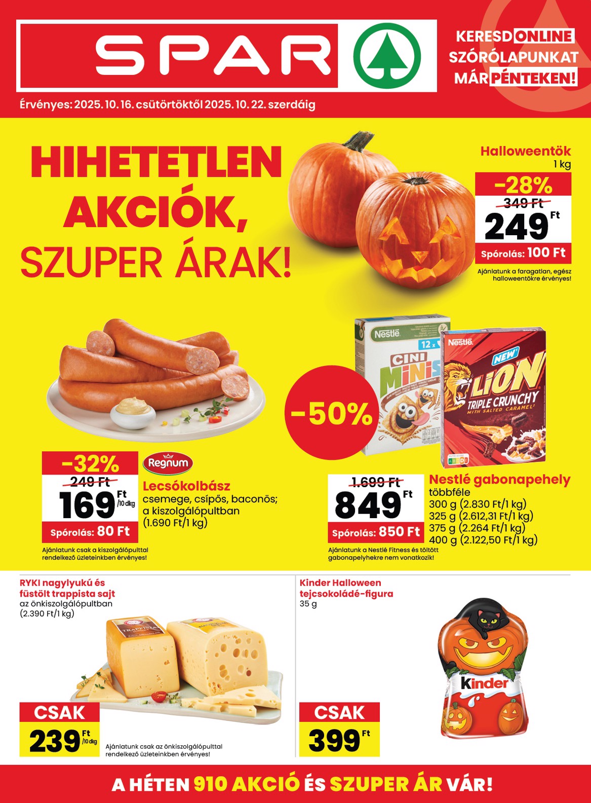 spar - SPAR akciós újság, érvényes 10.16. - 10.22.