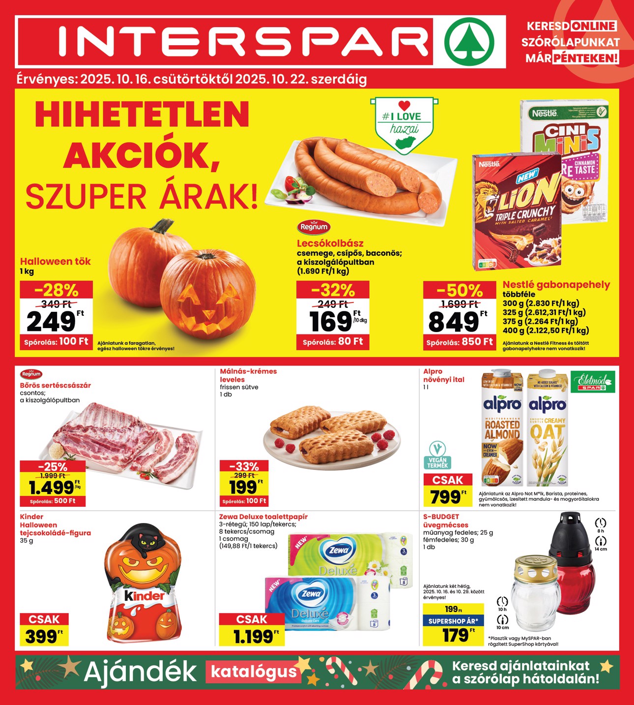 spar - INTERSPAR akciós újság, érvényes 10.16. - 10.22.