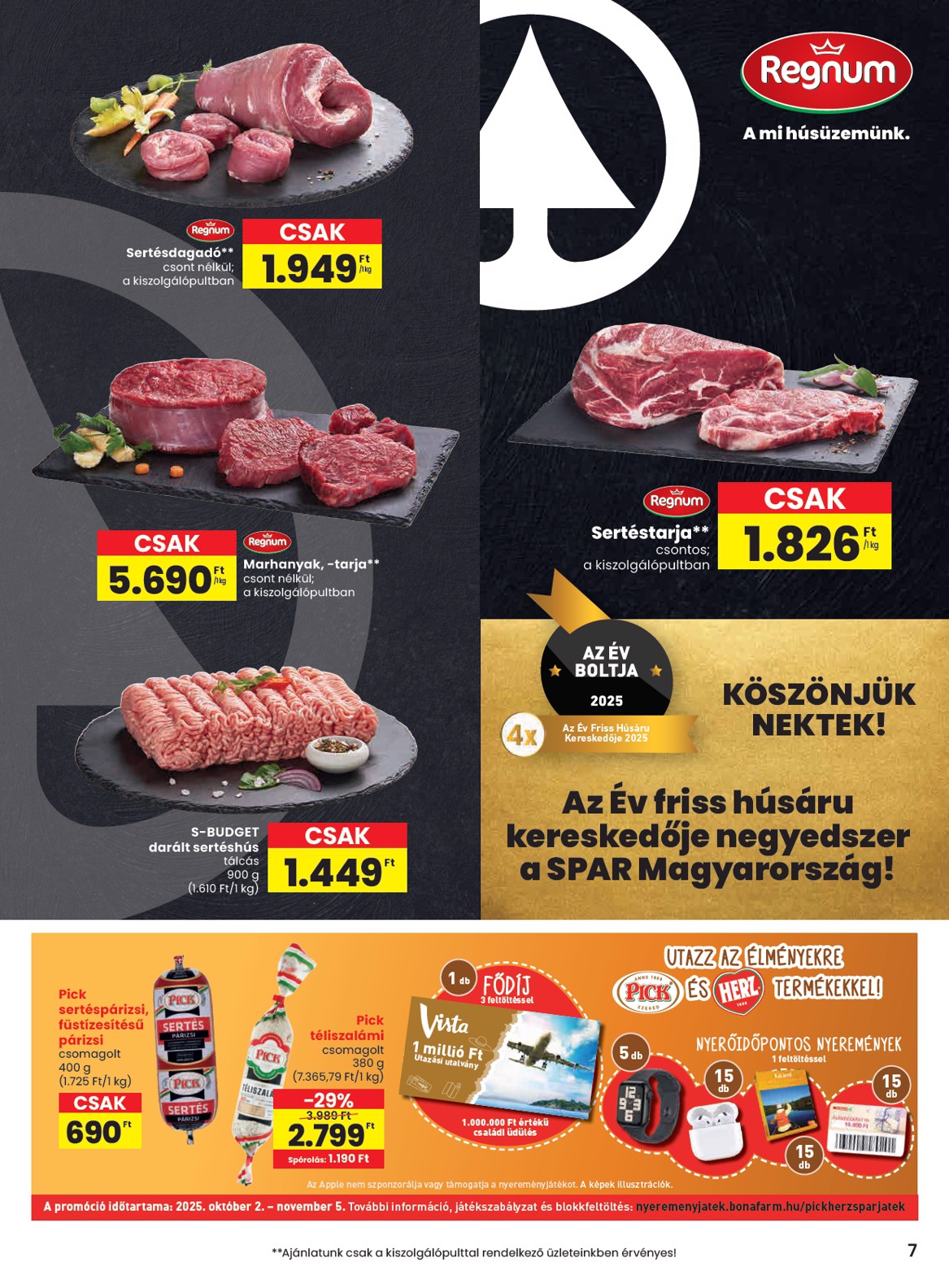 spar - SPAR akciós újság, érvényes 10.24. - 10.29. - page: 7