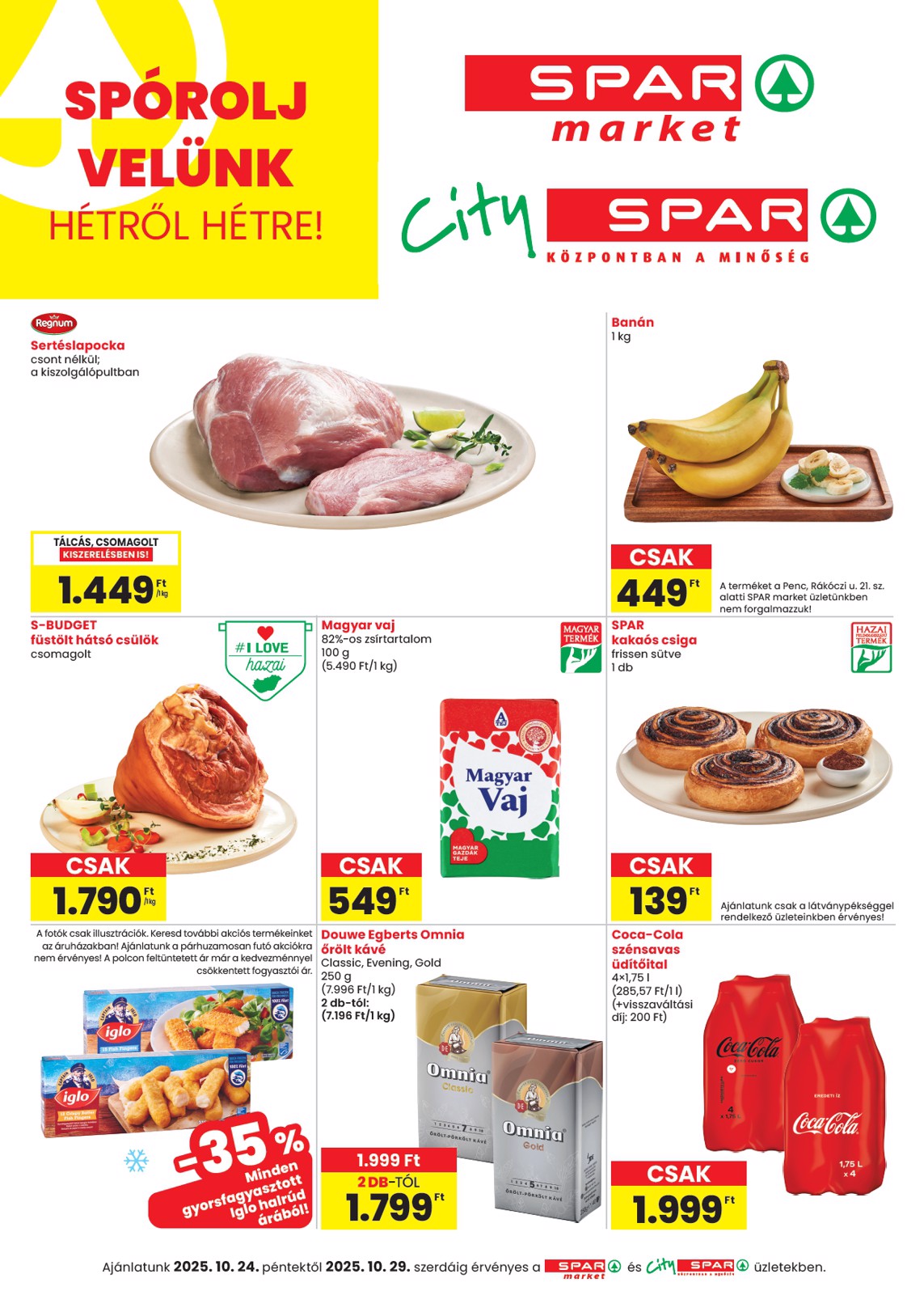 spar - SPAR - Market, City akciós újság, érvényes 10.24. - 10.29.