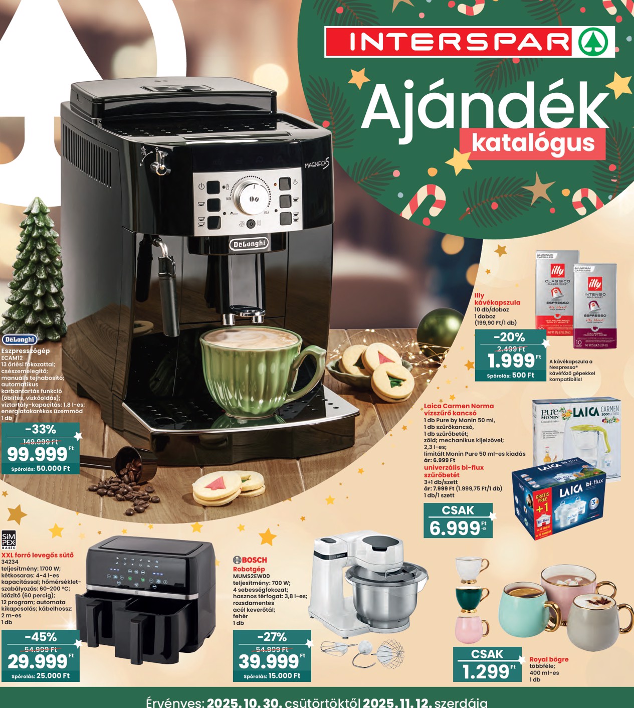 spar - INTERSPAR - Ajándék katalógus akciós újság, érvényes 10.30. - 11.12.