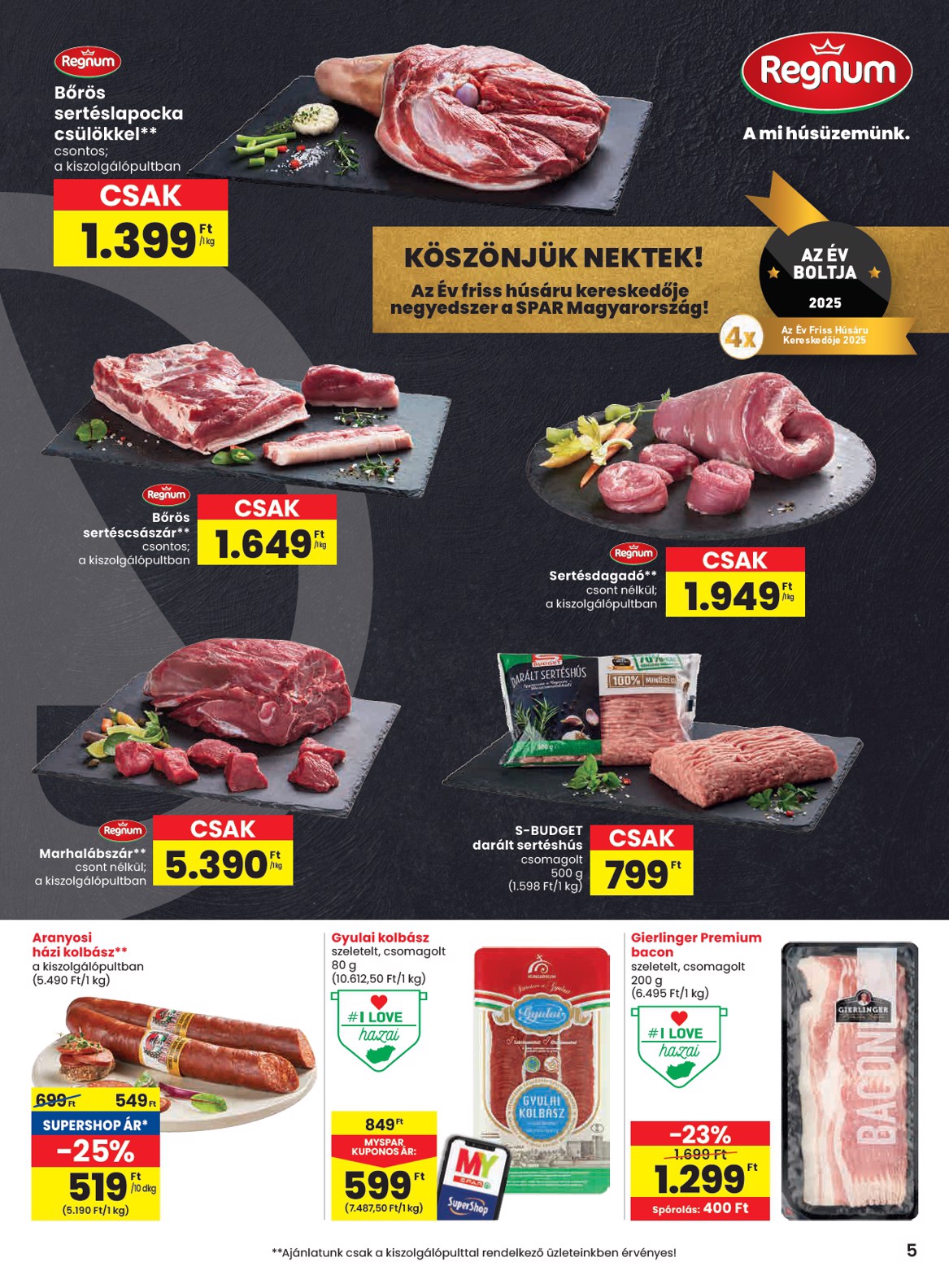 spar - SPAR akciós újság, érvényes 10.30. - 11.05. - page: 5