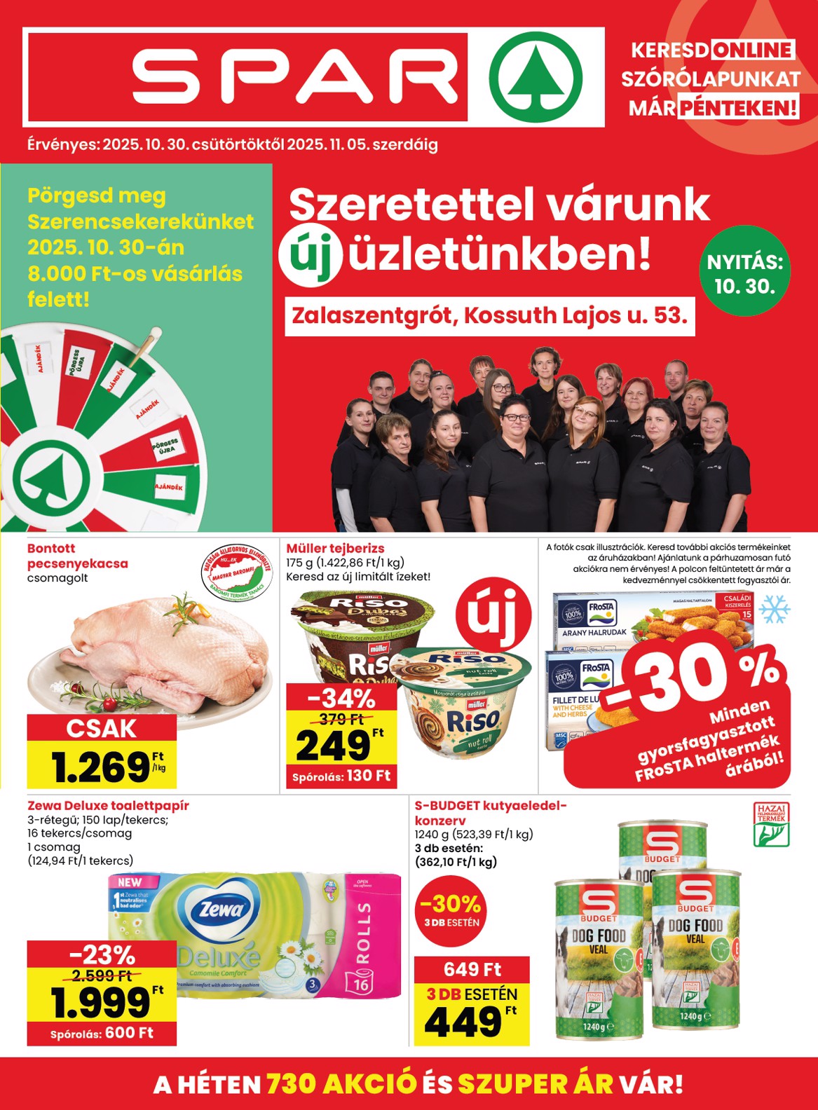 spar - SPAR - Zalaszentgrót akciós újság, érvényes 10.30. - 11.05.