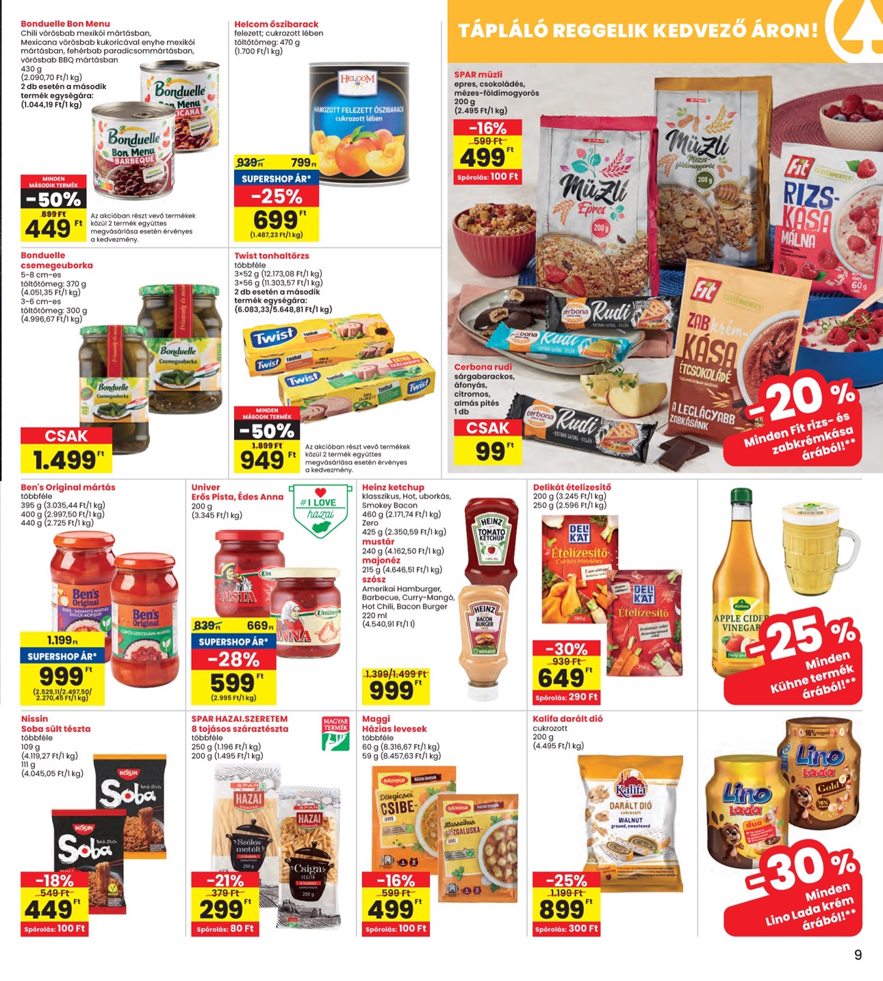 spar - INTERSPAR akciós újság, érvényes 10.30. - 11.05. - page: 9